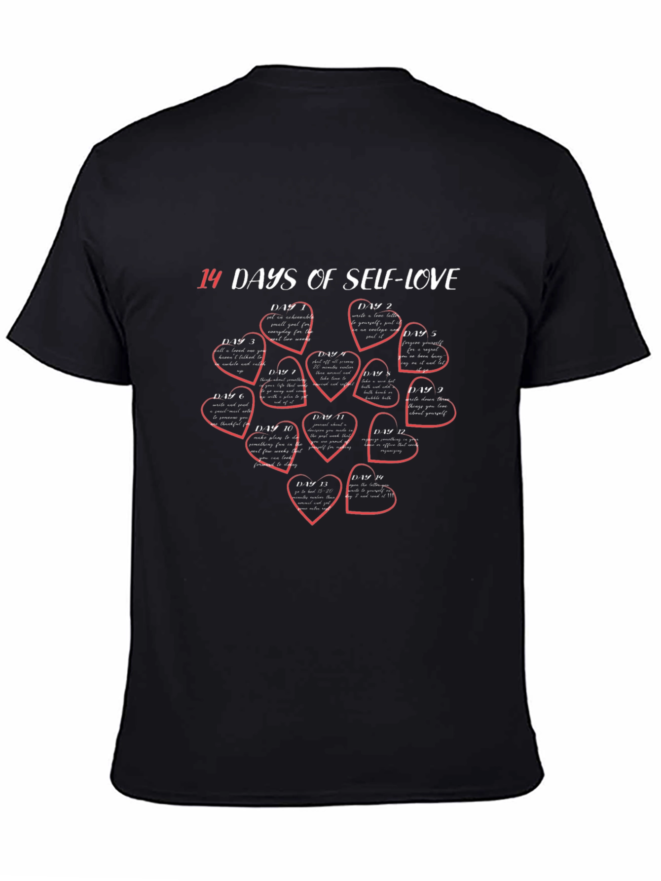 14 Days of Self-Love Black T-Shirt