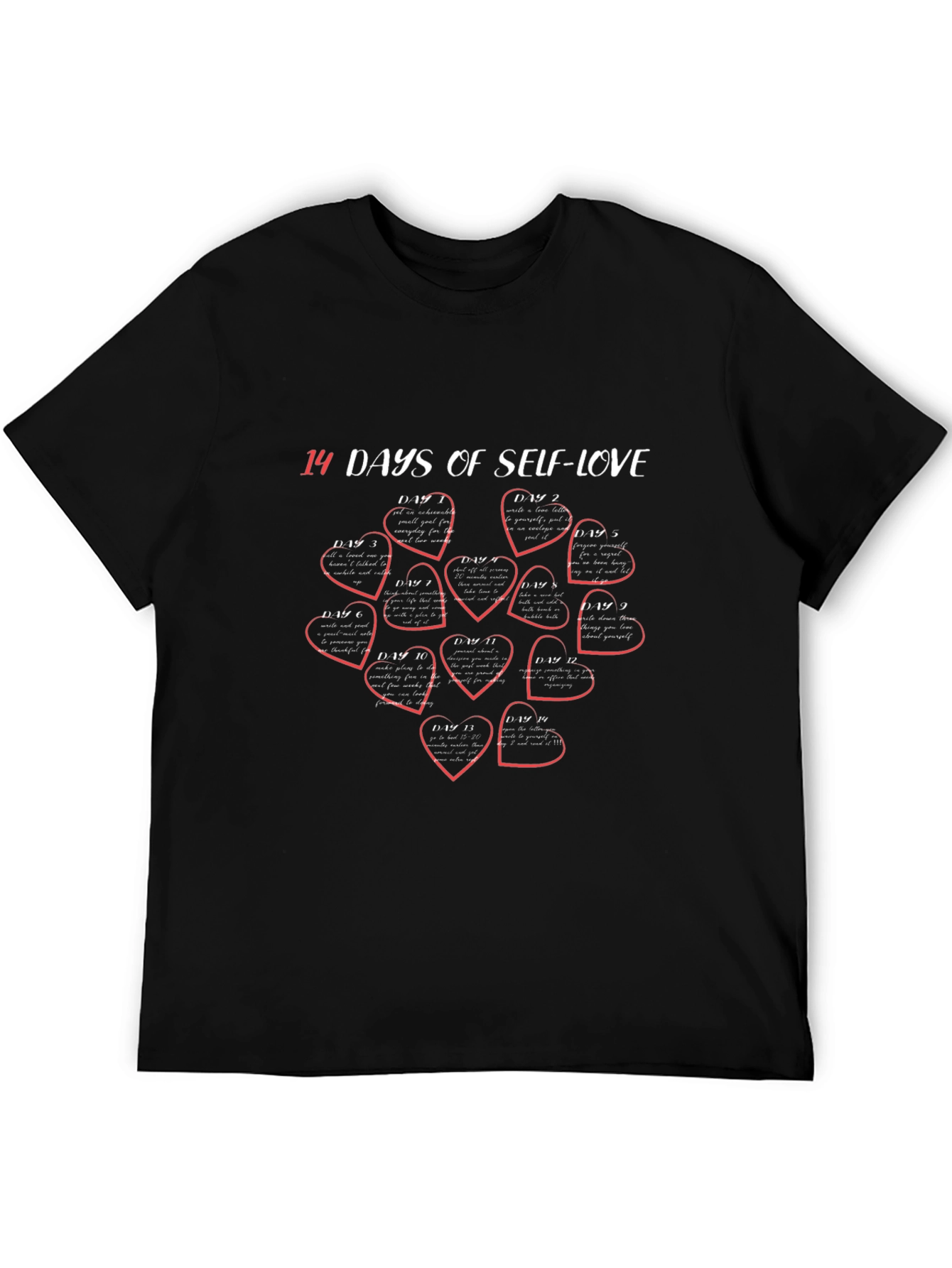 14 Days of Self-Love Black T-Shirt
