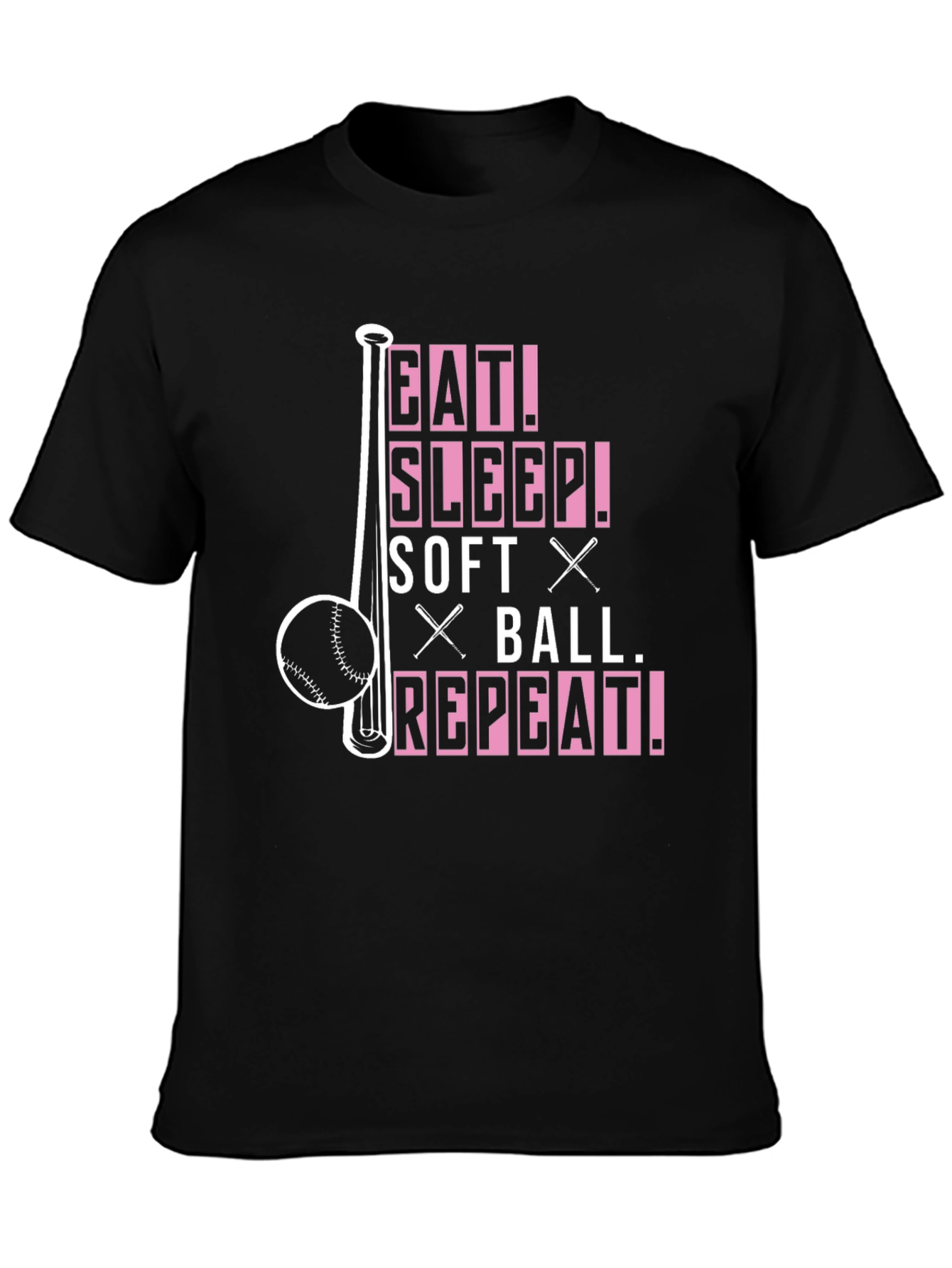 Eat Sleep Softball Repeat T-Shirt