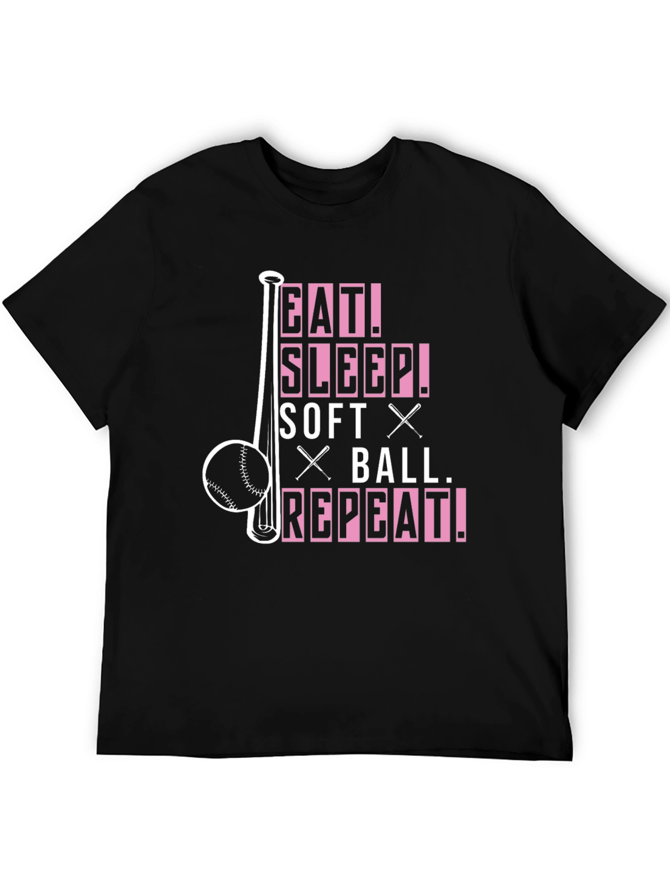 Eat Sleep Softball Repeat T-Shirt