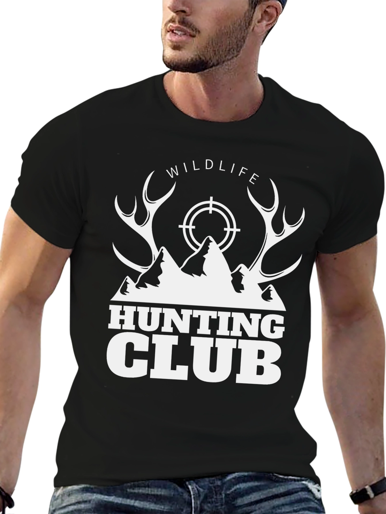 Wildlife Hunting Club Graphic T-Shirt - Black