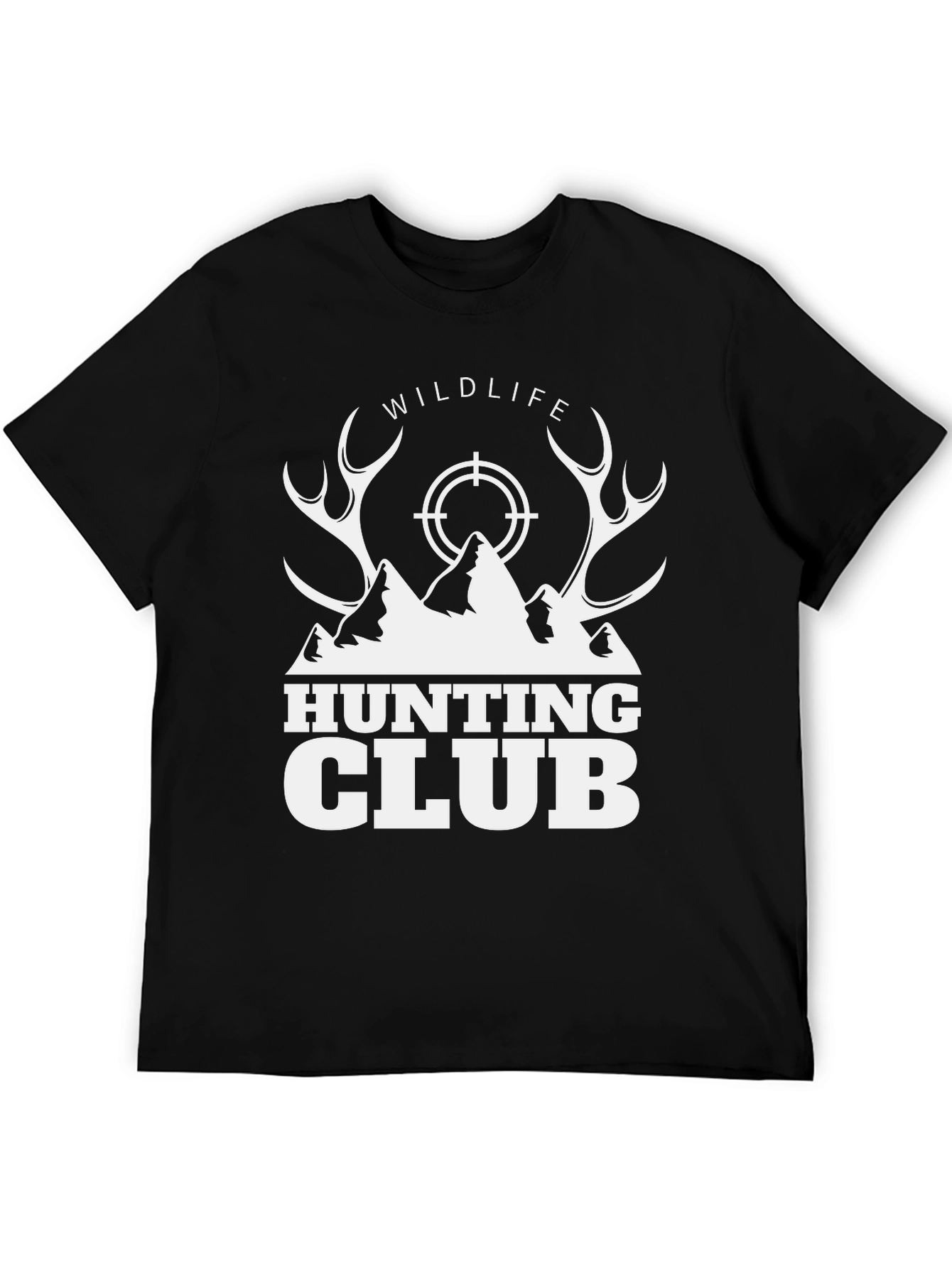 Wildlife Hunting Club Graphic T-Shirt - Black