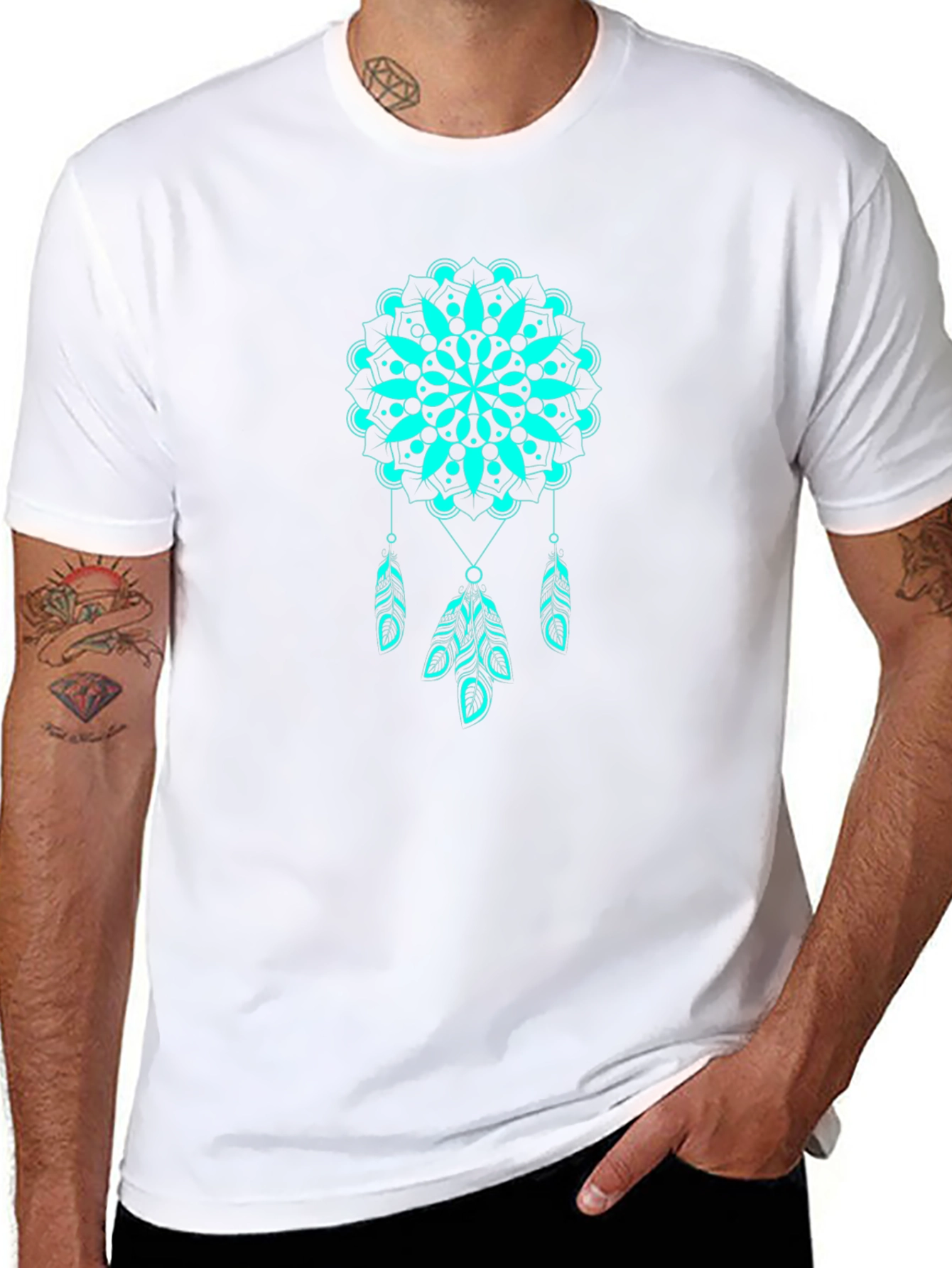 Dreamcatcher Mandala Graphic Tee - Black T-Shirt