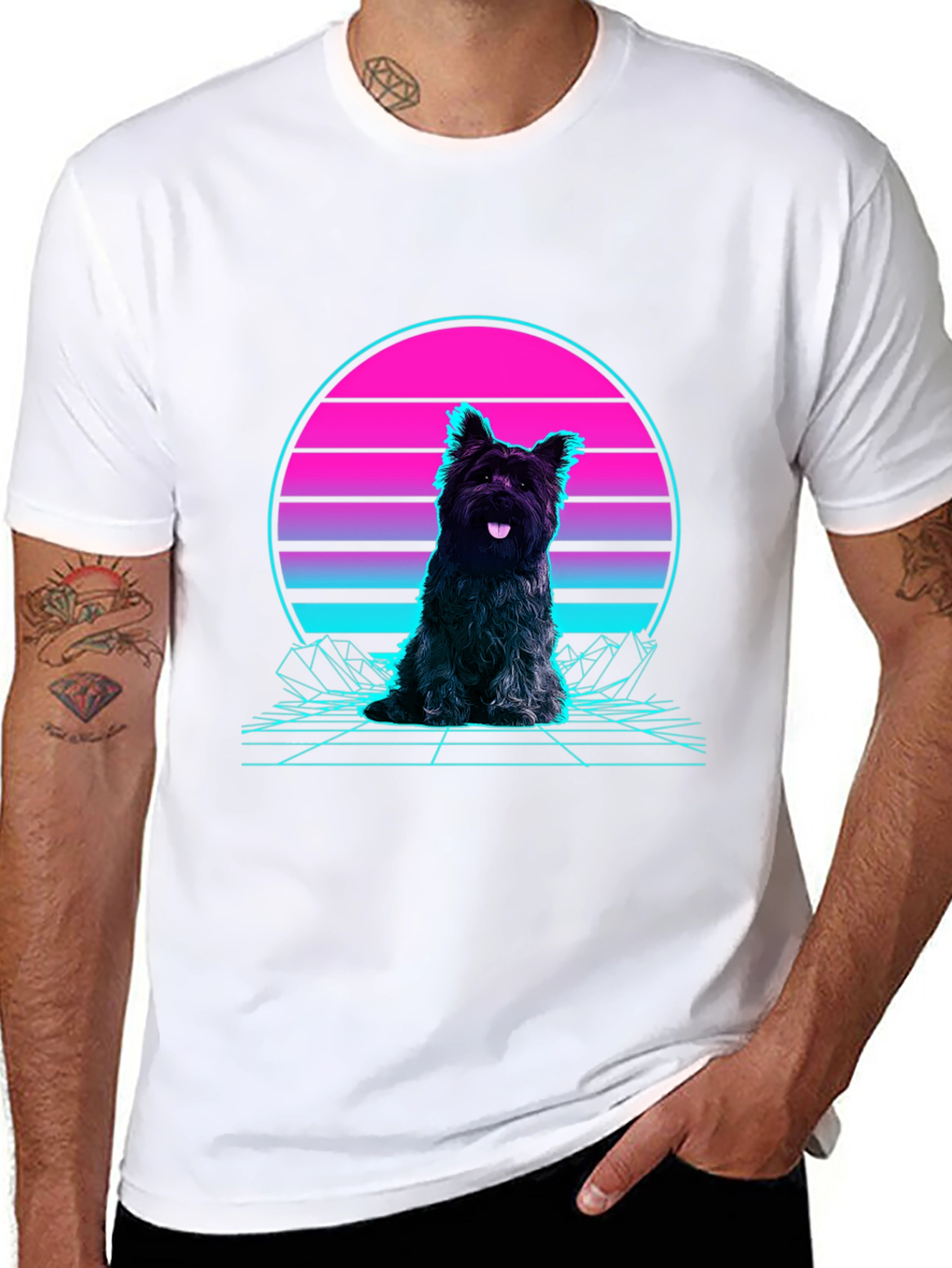 Retro Dog Graphic T-Shirt