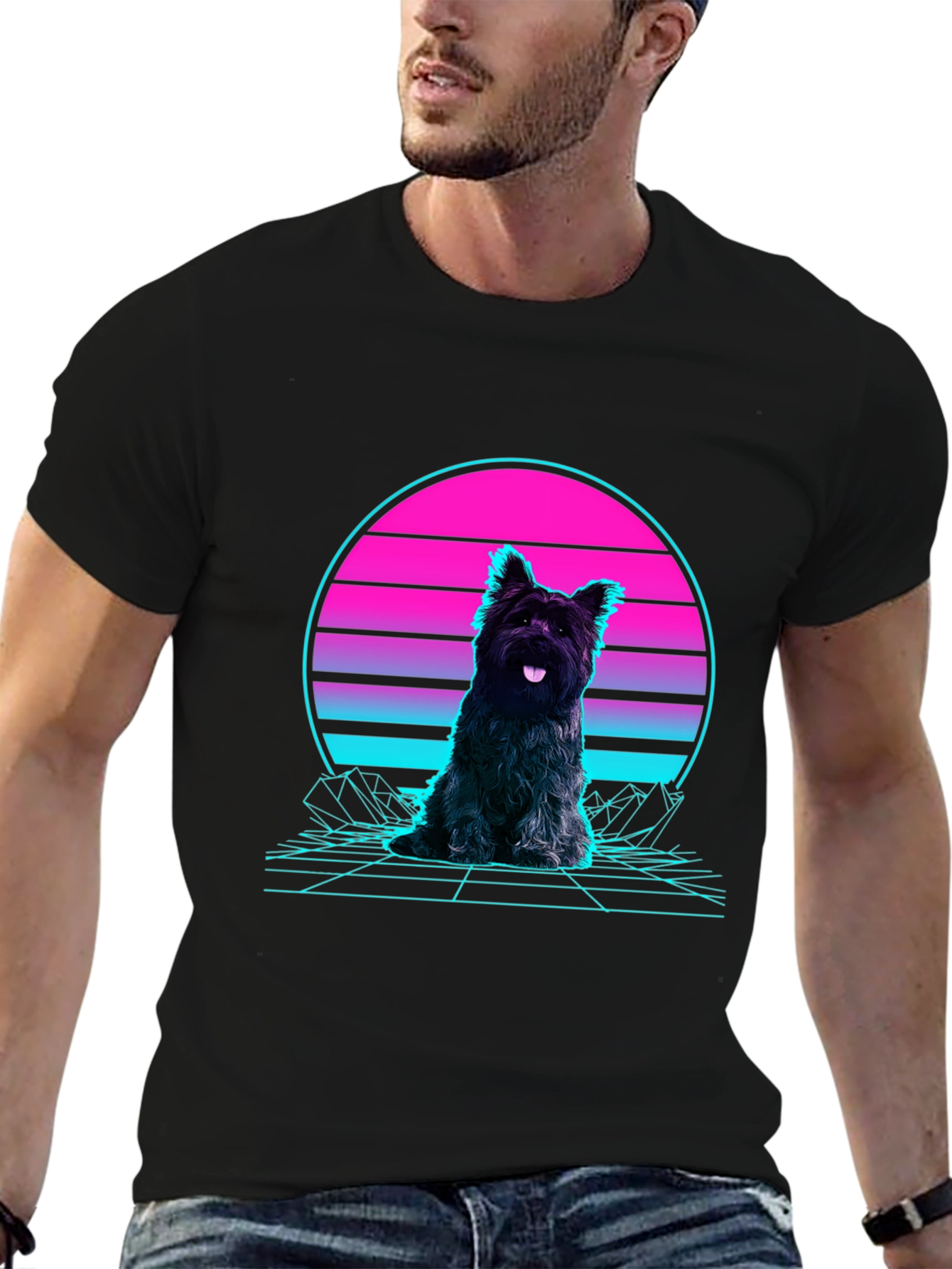 Retro Dog Graphic T-Shirt