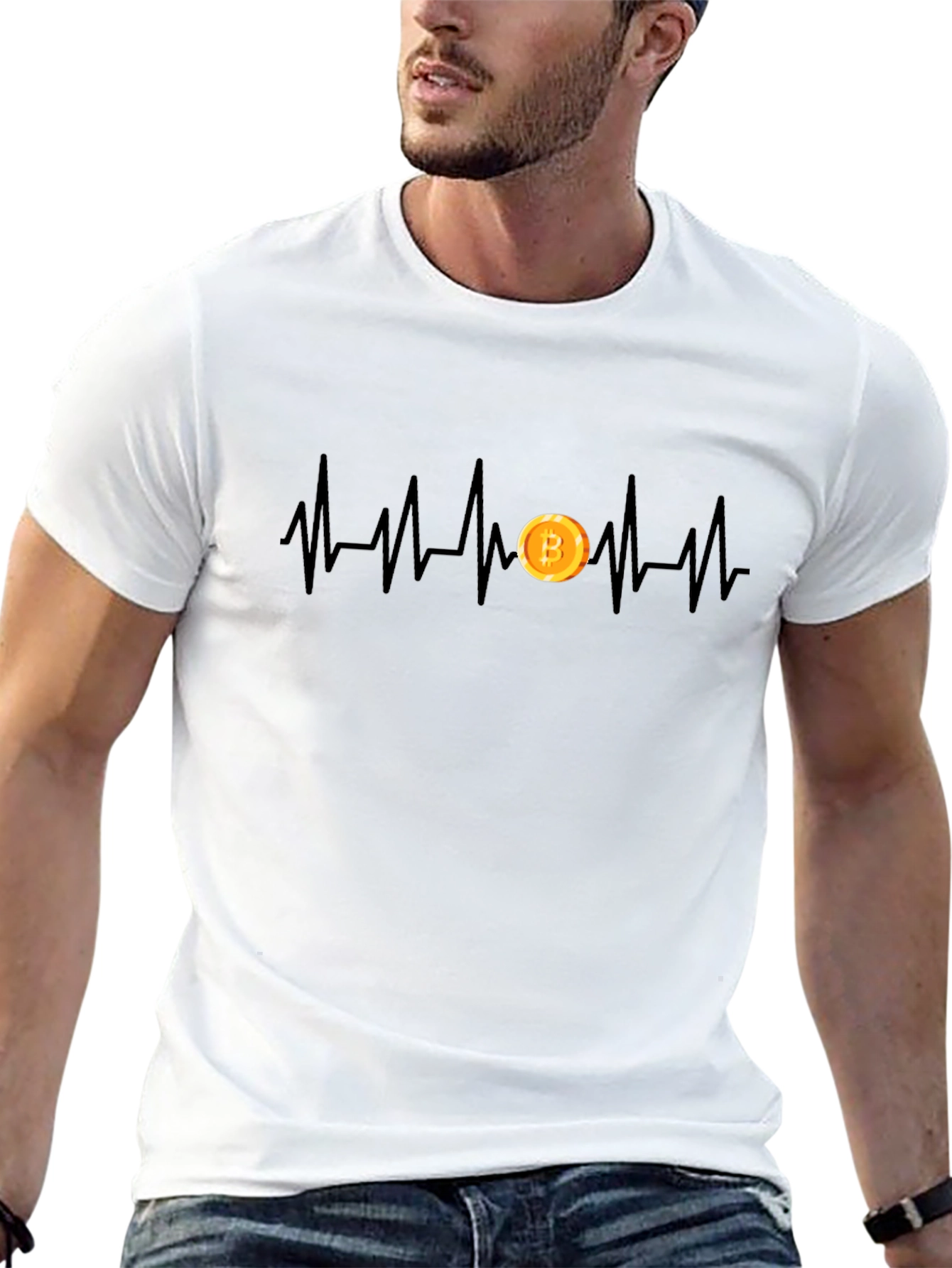 Bitcoin Heartbeat T-Shirt - Crypto Lover Tee