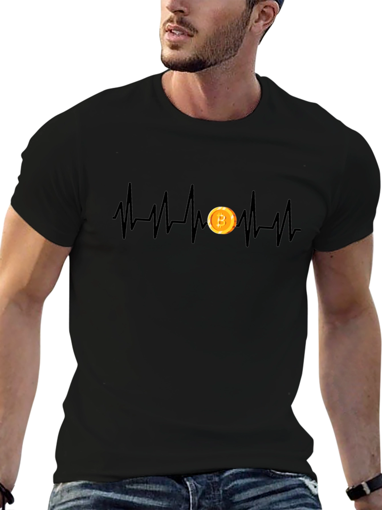 Bitcoin Heartbeat T-Shirt - Crypto Lover Tee