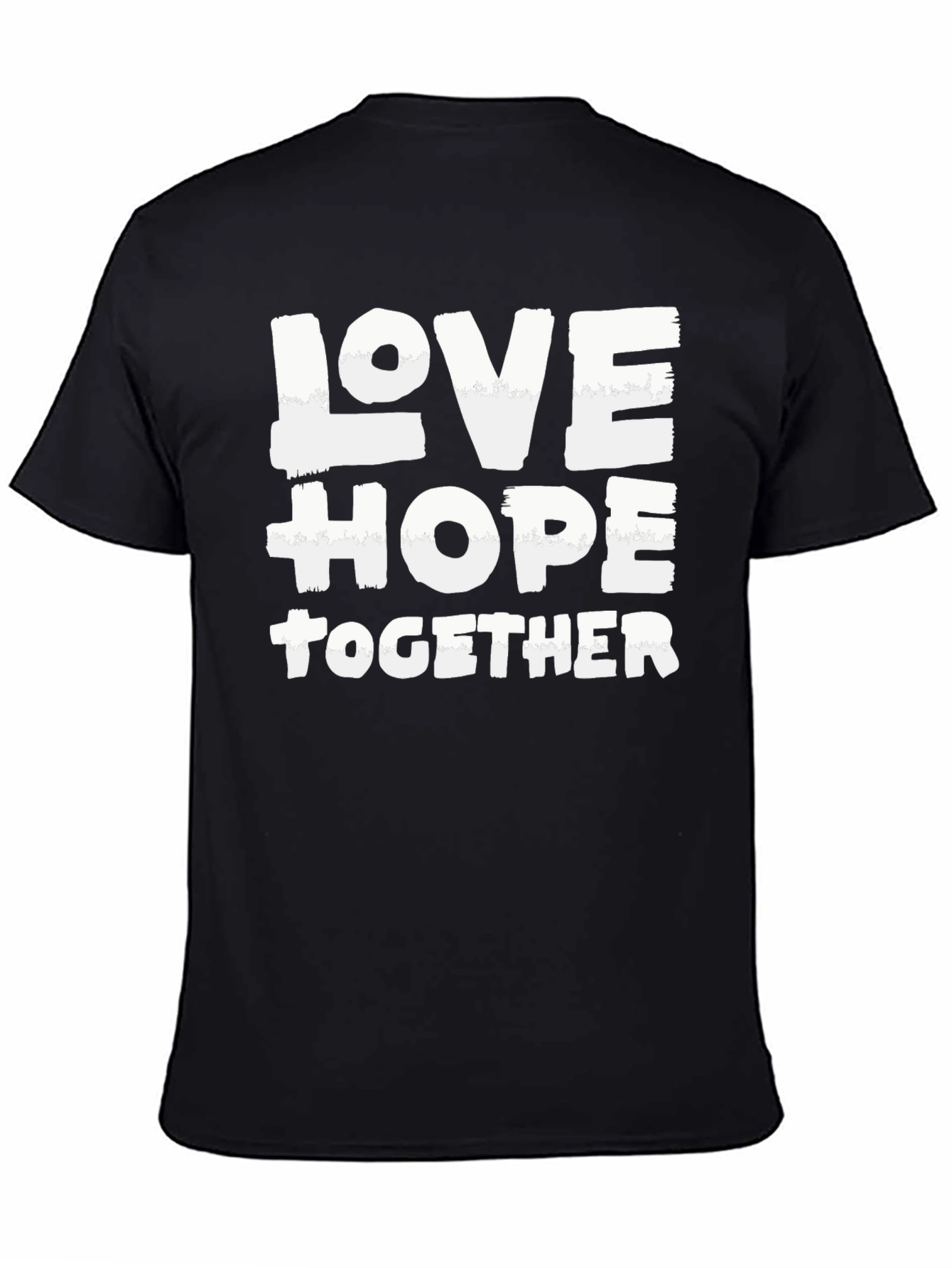 Love Hope Together Black Graphic Tee