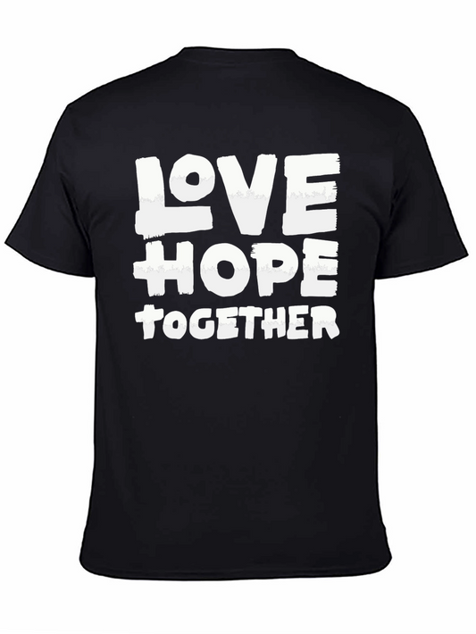 Love Hope Together Black Graphic Tee