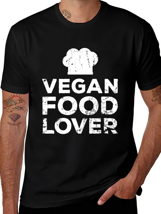 Vegan Food Lover T-Shirt - Chef Hat Graphic
