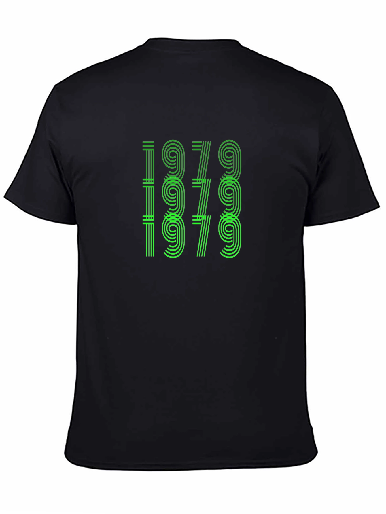 Retro 1979 Graphic Tee - Black Cotton T-Shirt