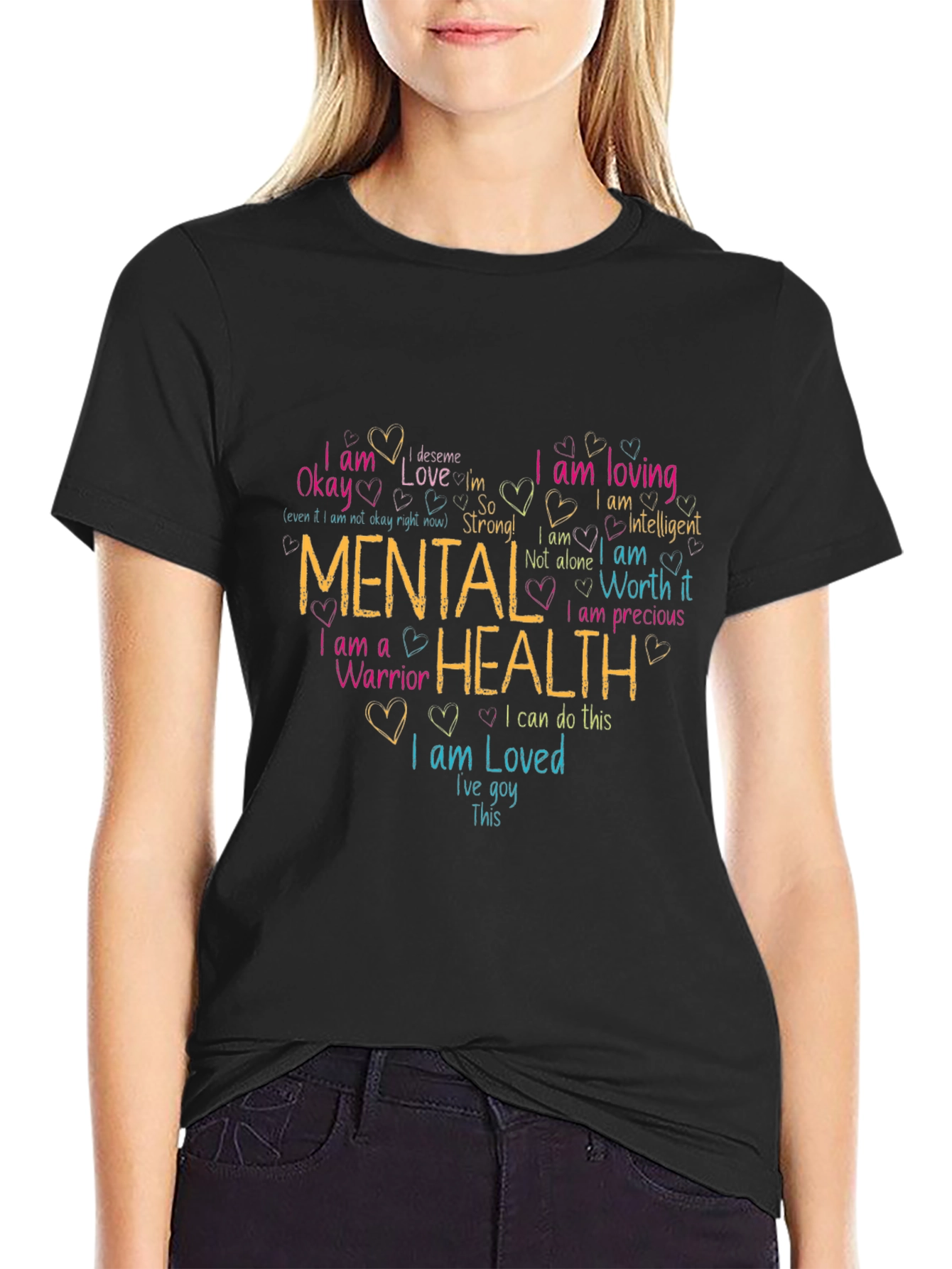 Mental Health Awareness Black T-Shirt