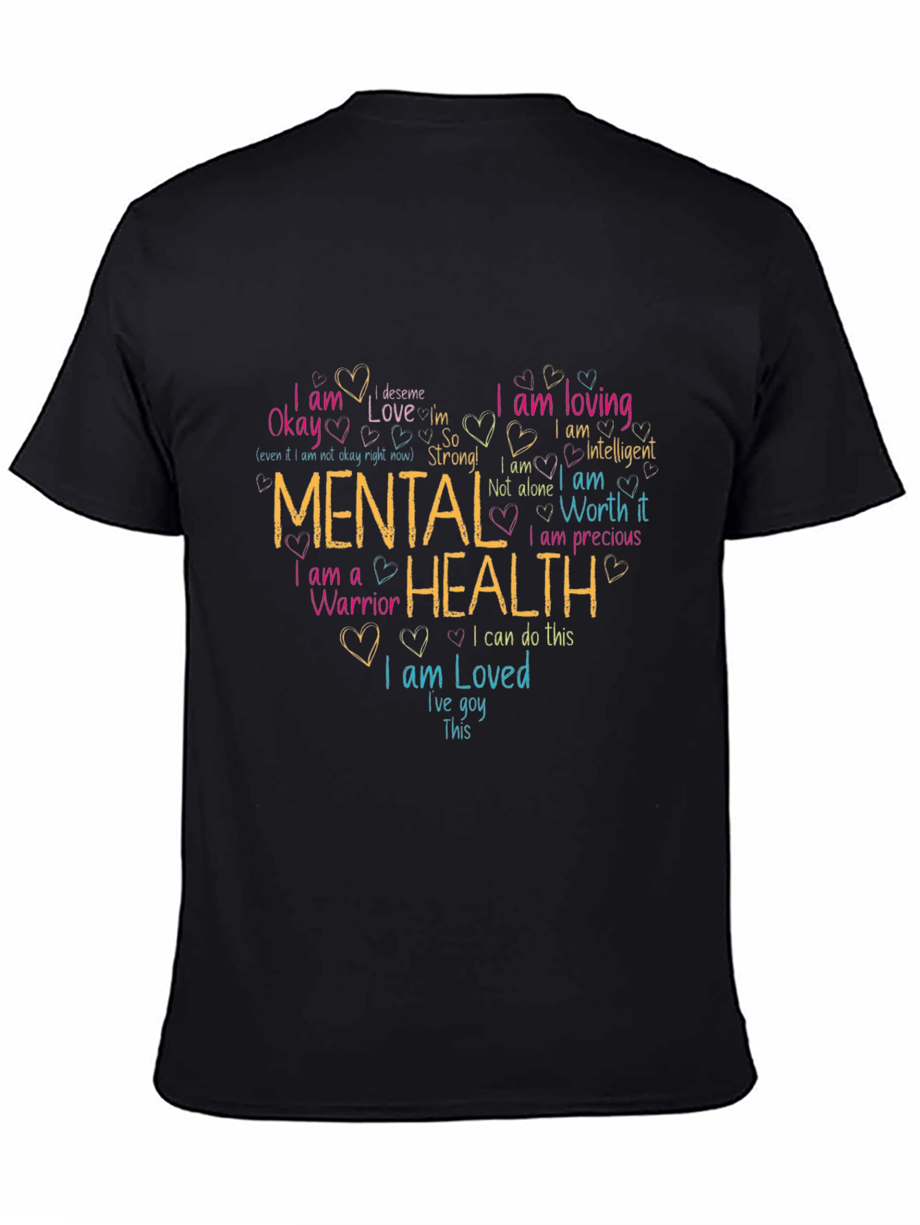 Mental Health Awareness Black T-Shirt