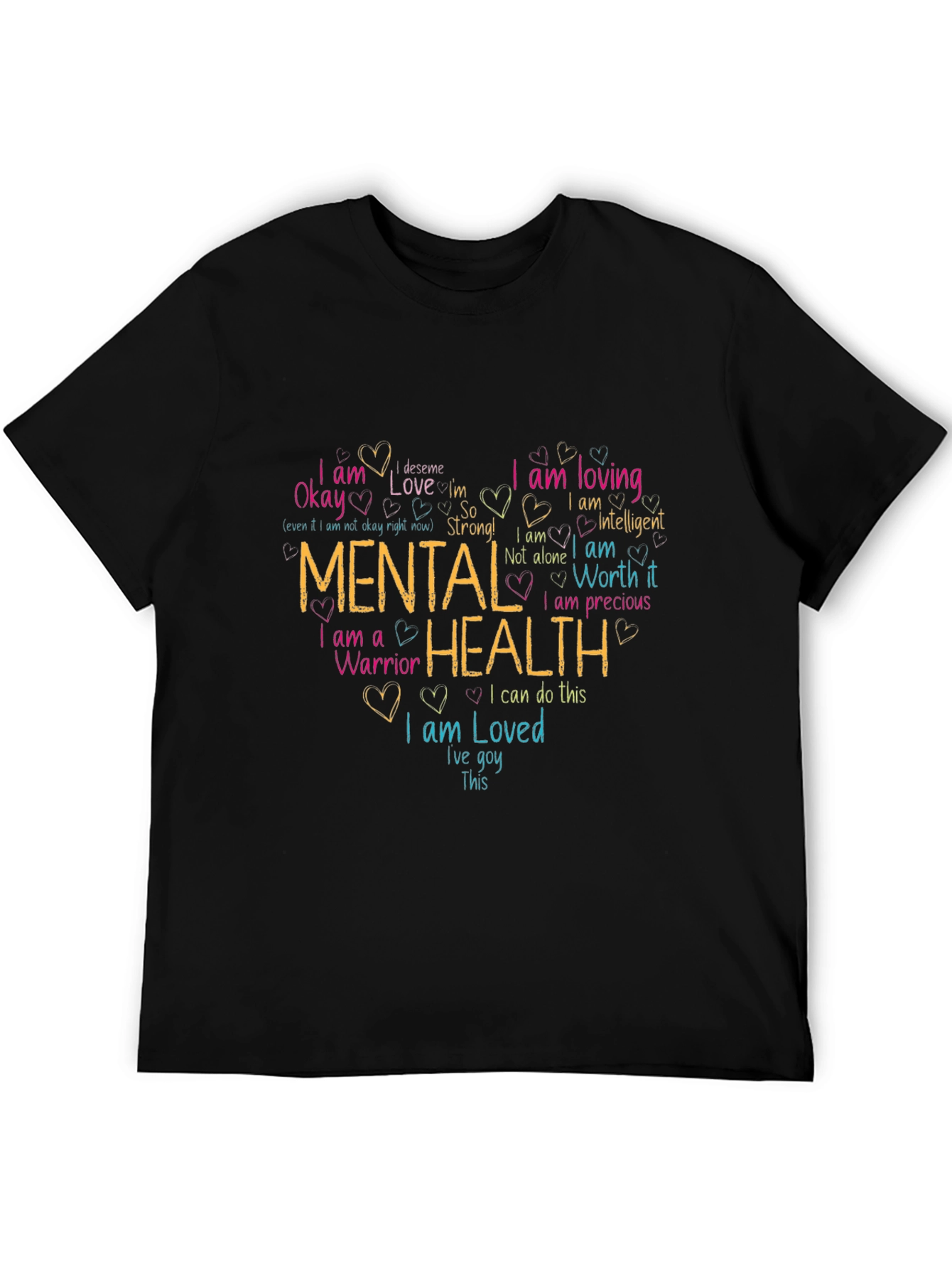 Mental Health Awareness Black T-Shirt