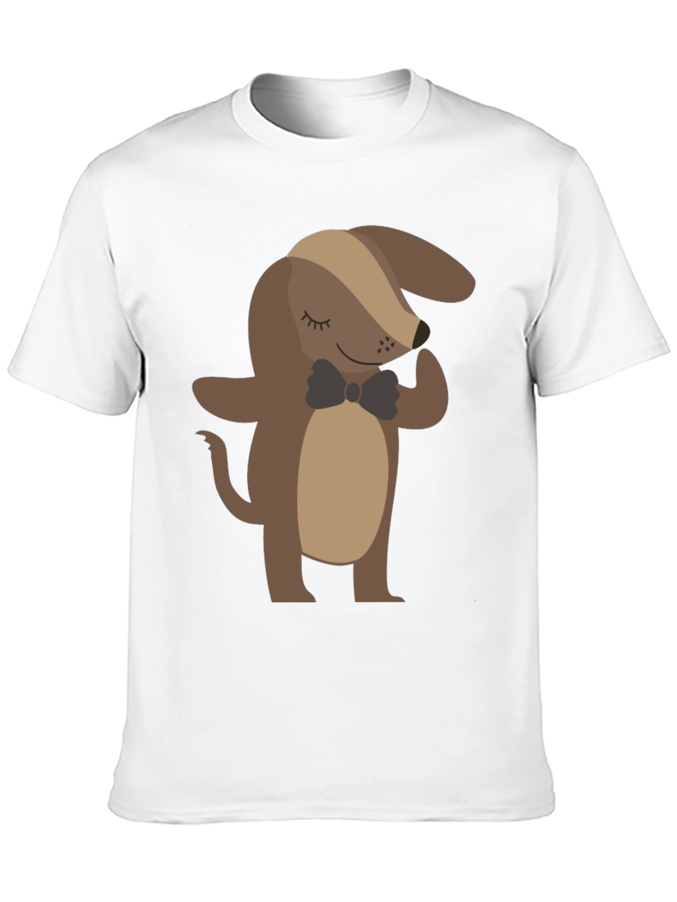 Stylish Dog Graphic Tee - Black Cotton T-Shirt