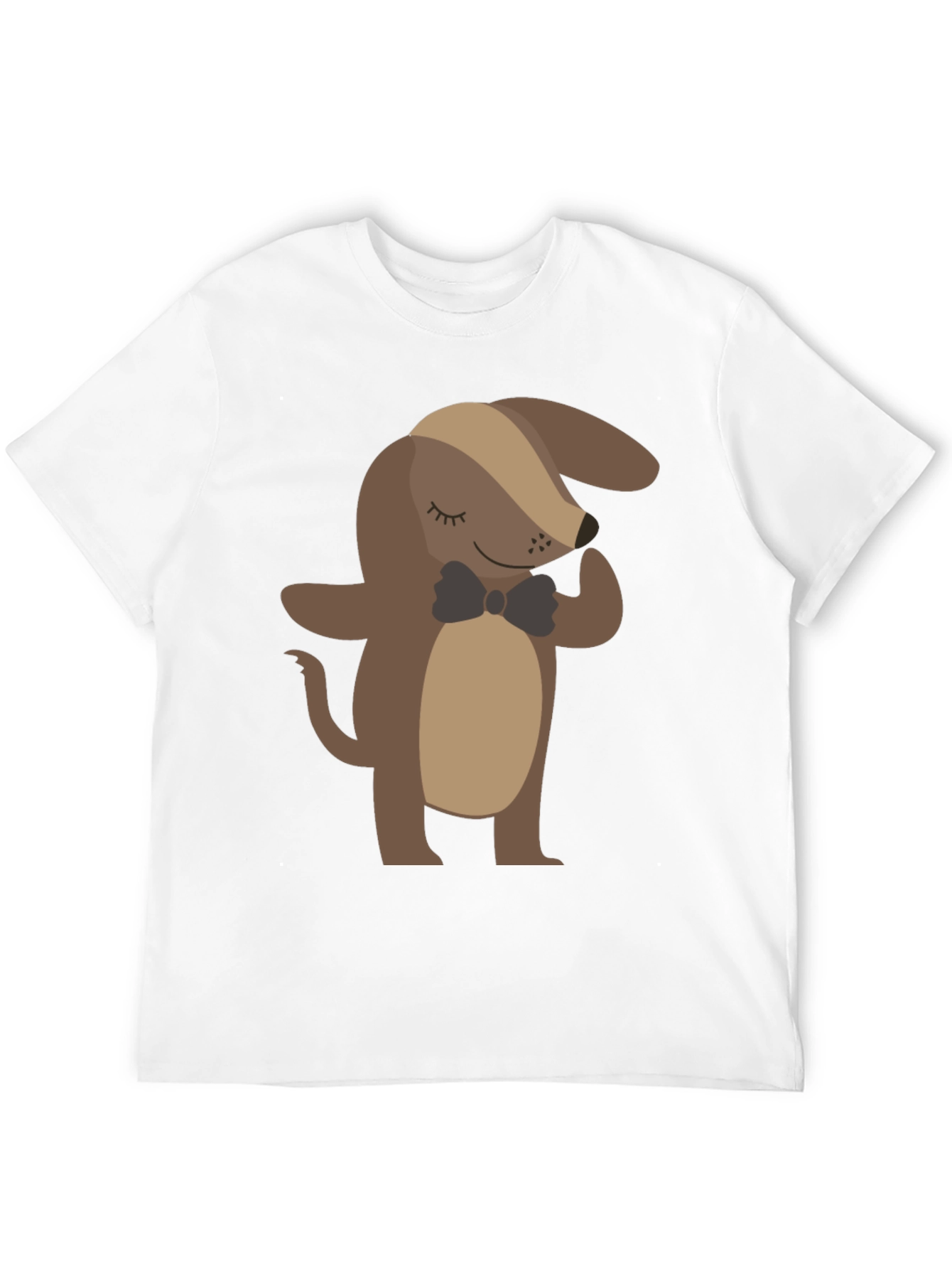 Stylish Dog Graphic Tee - Black Cotton T-Shirt