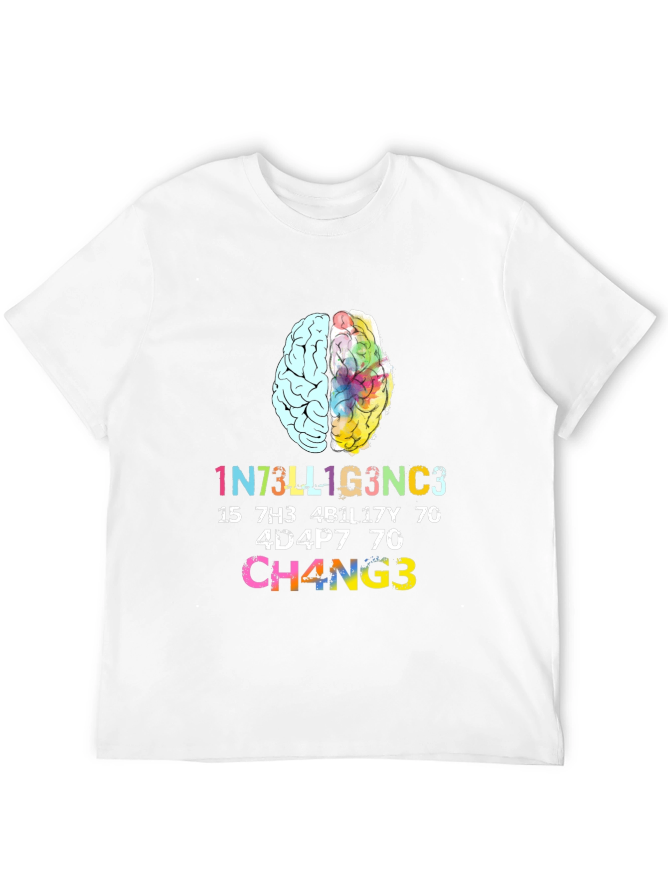 Intelligent Change Graphic Tee - Black Cotton T-Shirt