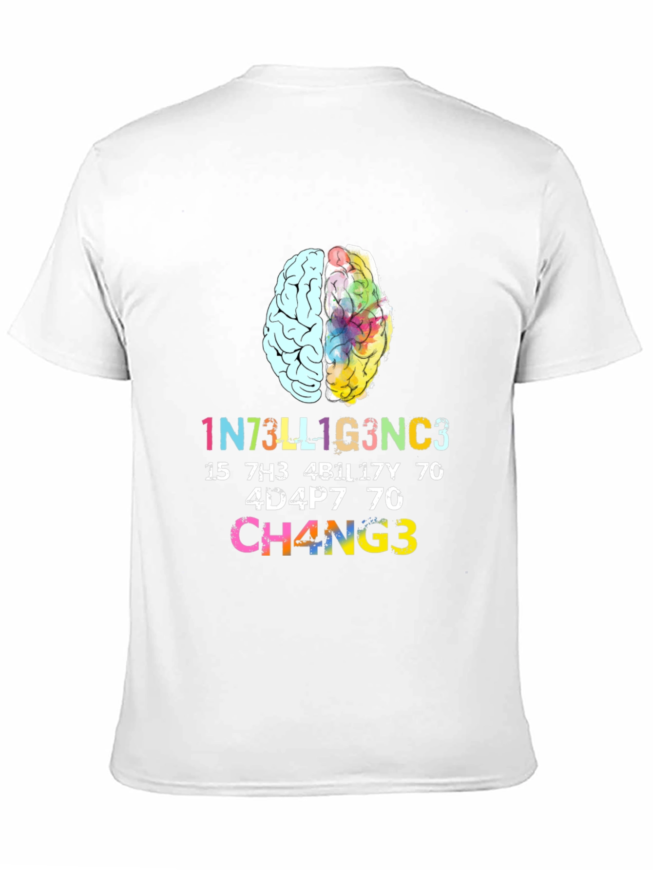 Intelligent Change Graphic Tee - Black Cotton T-Shirt