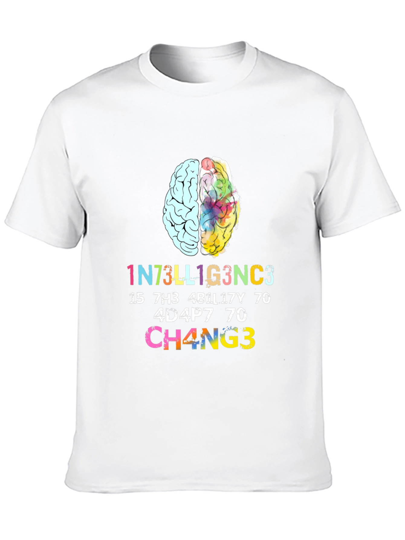 Intelligent Change Graphic Tee - Black Cotton T-Shirt