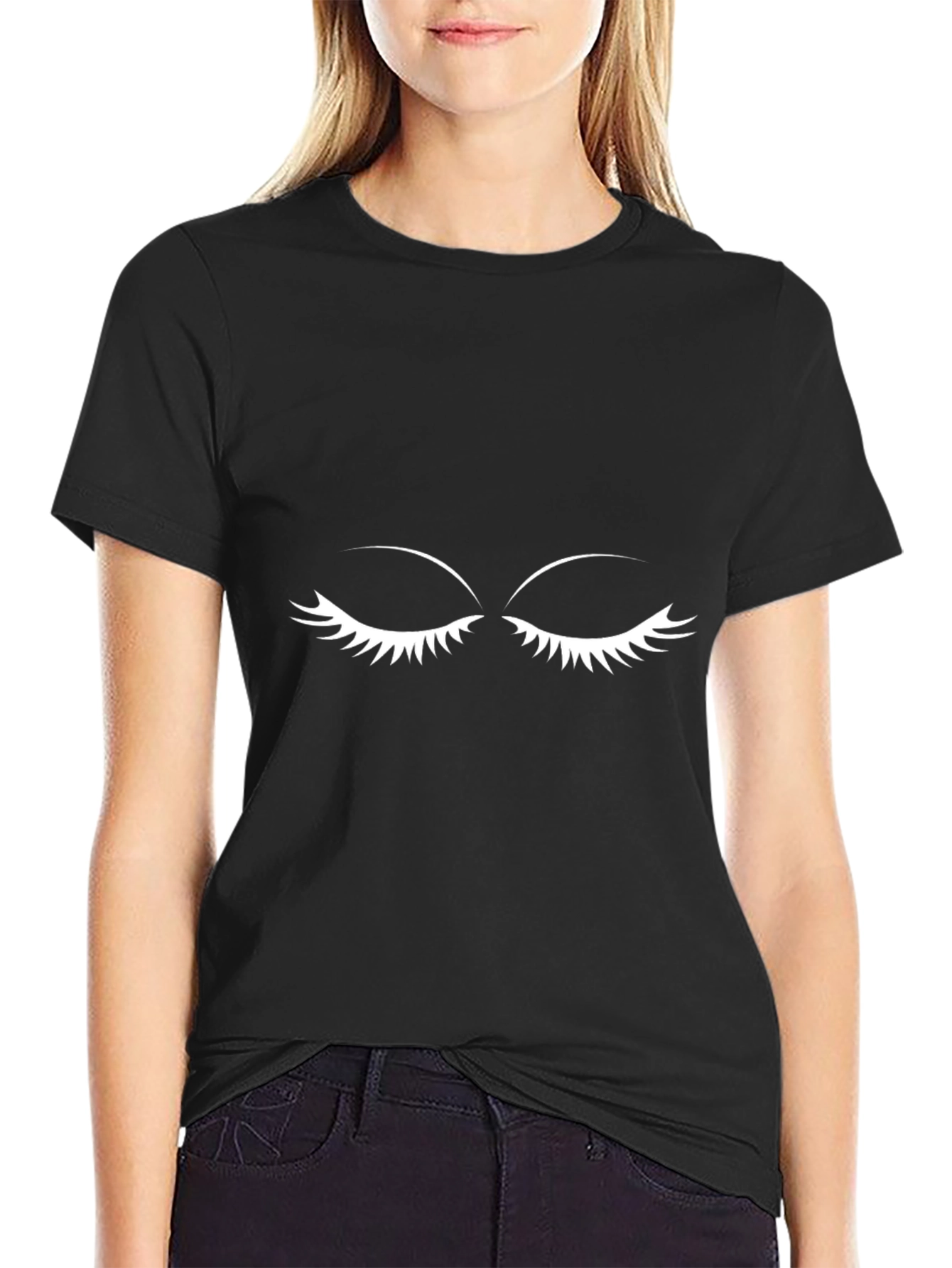 Eyelash Graphic Black T-Shirt - Unisex