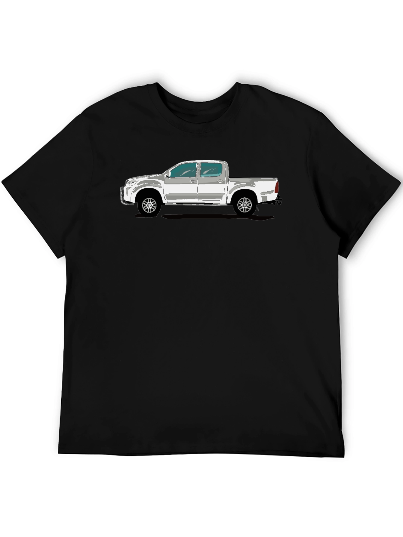 Truck Graphic Tee - Mens Black Cotton T-Shirt