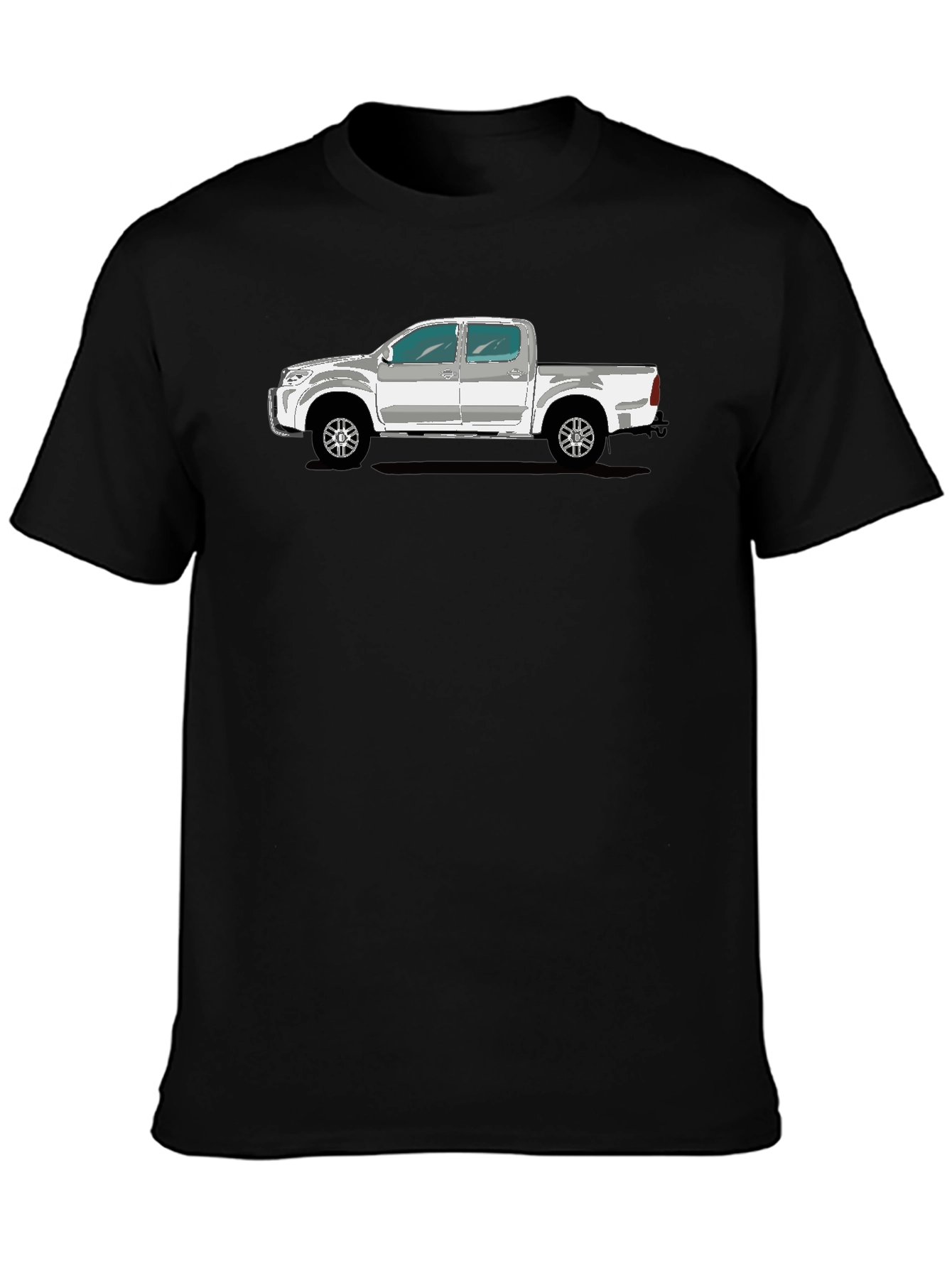 Truck Graphic Tee - Mens Black Cotton T-Shirt