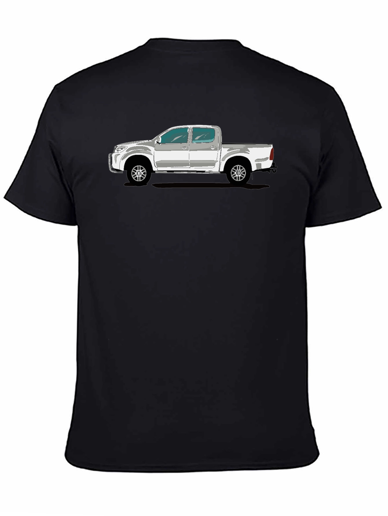 Truck Graphic Tee - Mens Black Cotton T-Shirt