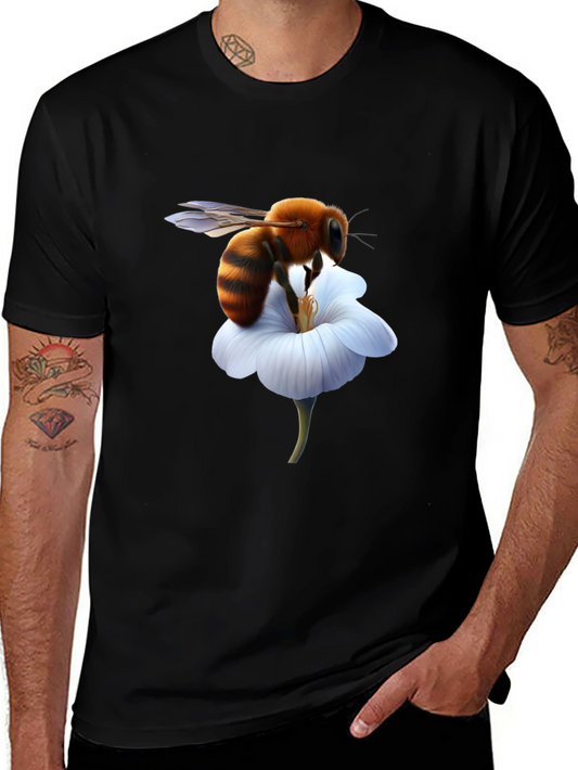 Bee on Flower Graphic T-Shirt