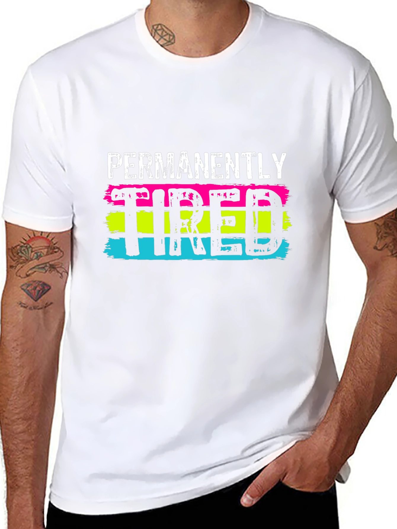 Permanently Tired Graphic T-Shirt - Black