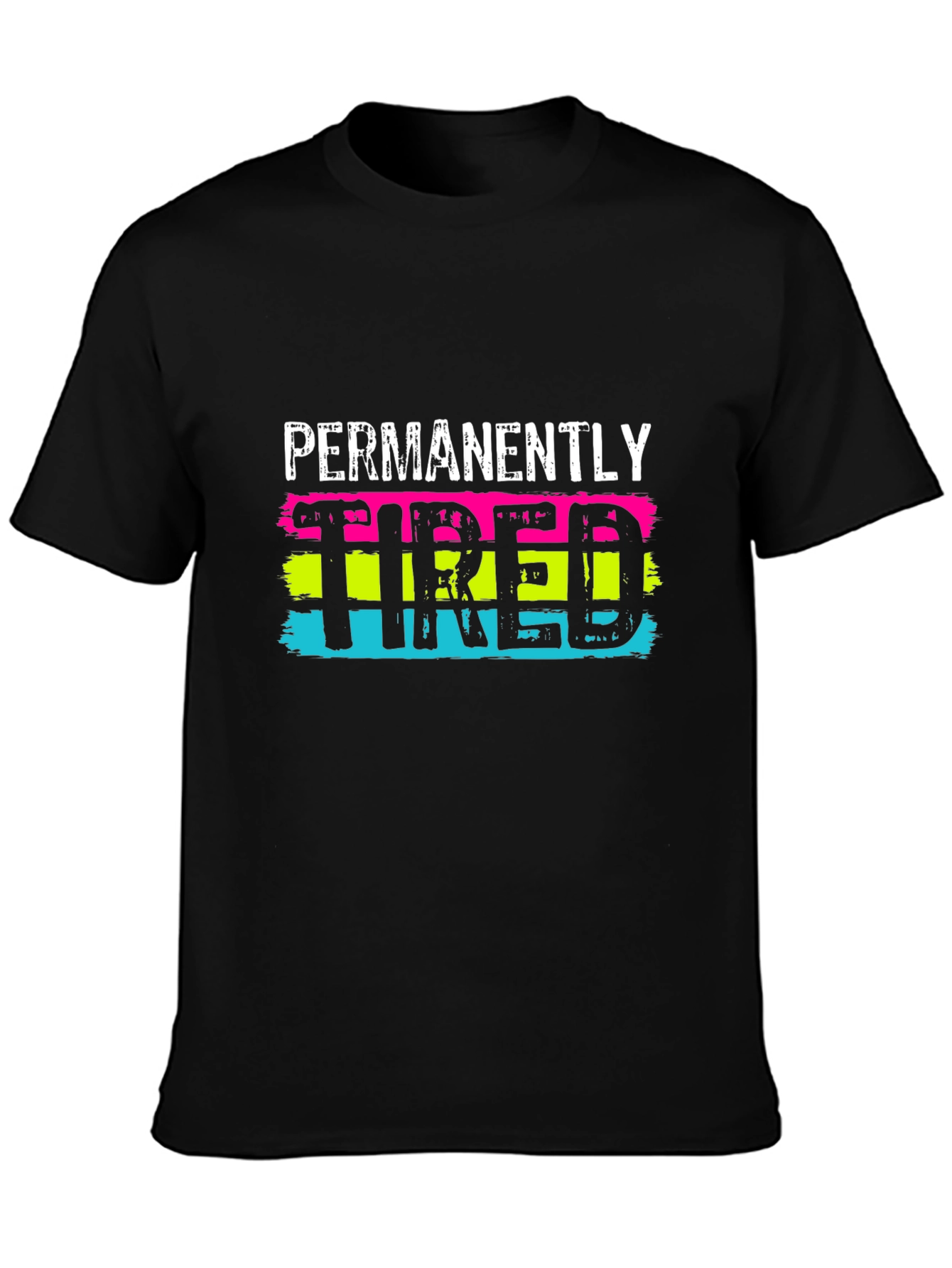 Permanently Tired Graphic T-Shirt - Black