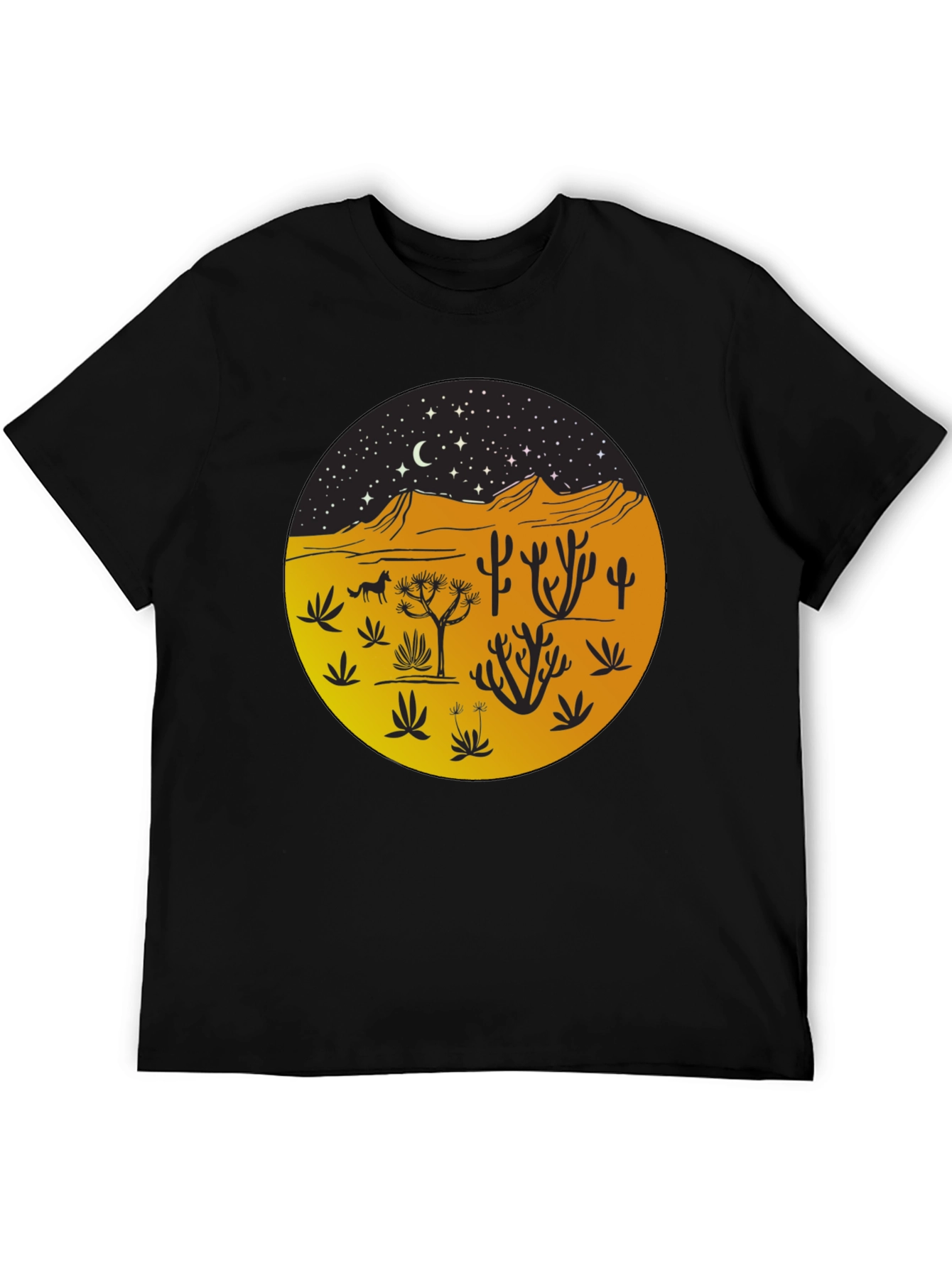 Desert Night Graphic Tee - Unisex Black T-Shirt