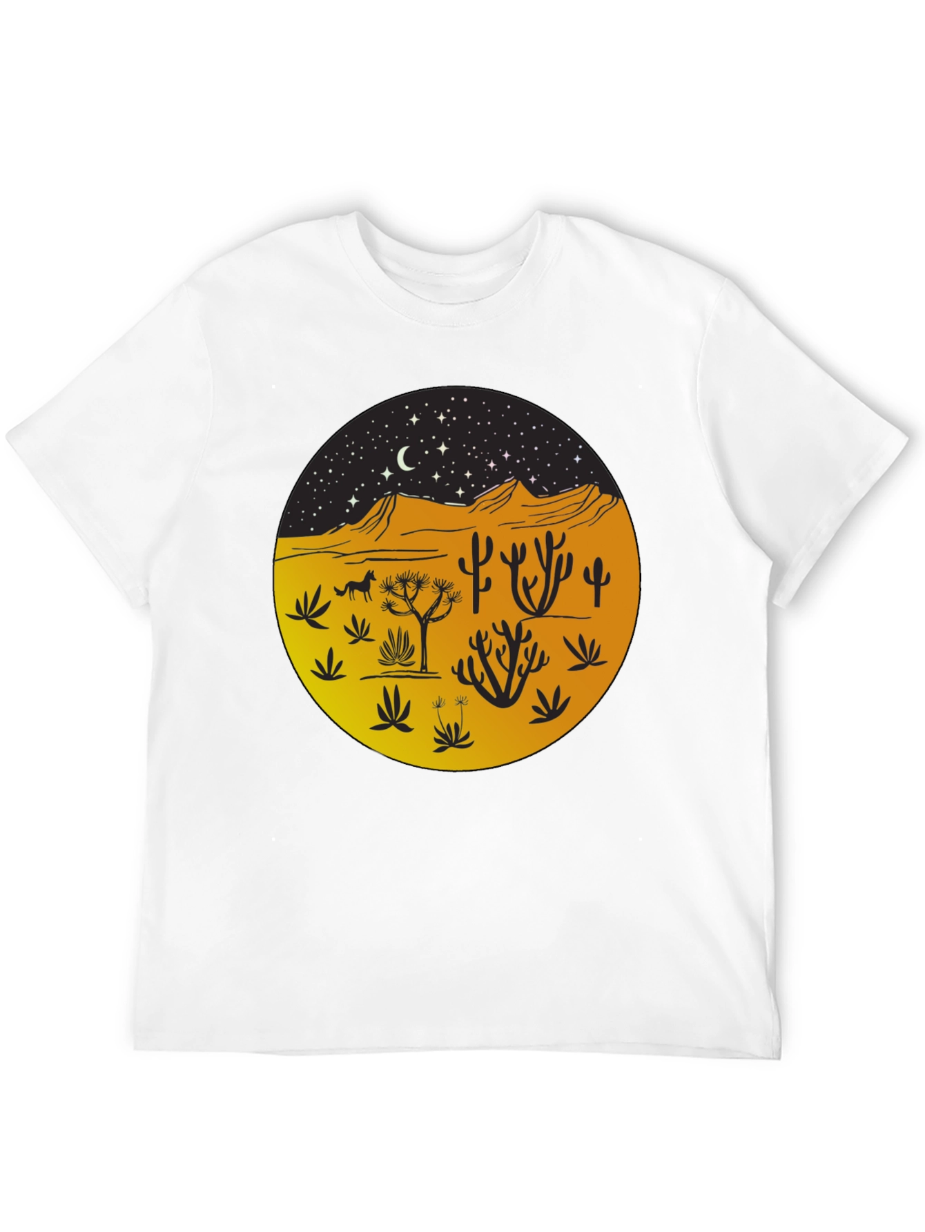 Desert Night Graphic Tee - Unisex Black T-Shirt