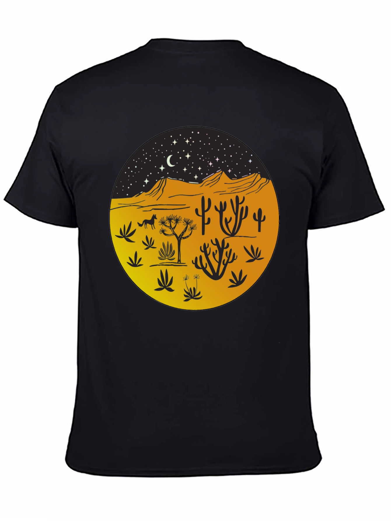Desert Night Graphic Tee - Unisex Black T-Shirt