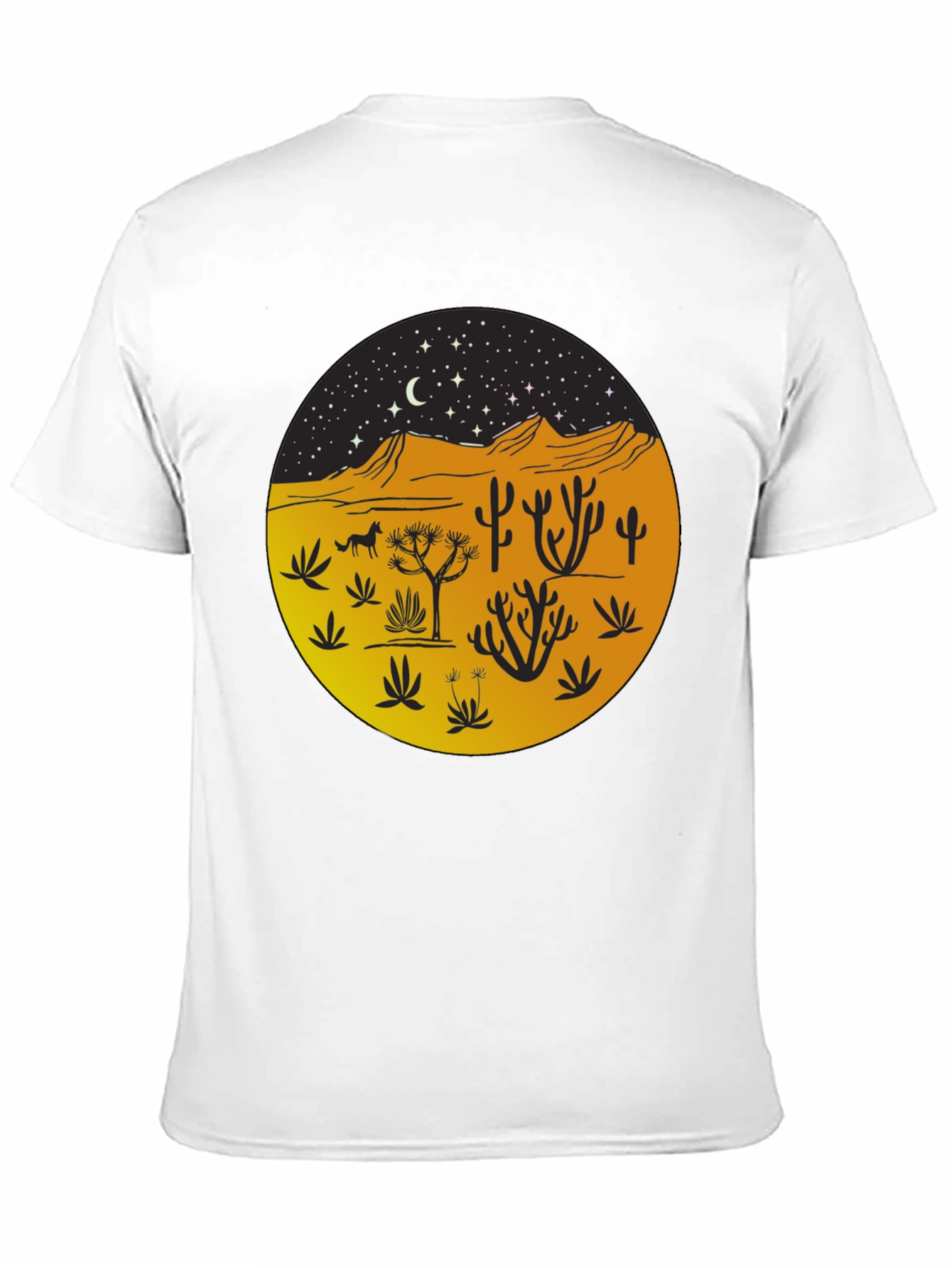 Desert Night Graphic Tee - Unisex Black T-Shirt