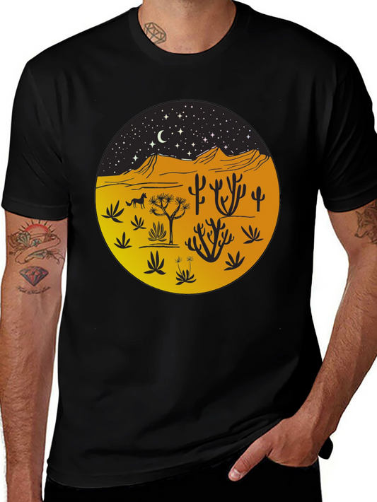 Desert Night Graphic Tee - Unisex Black T-Shirt