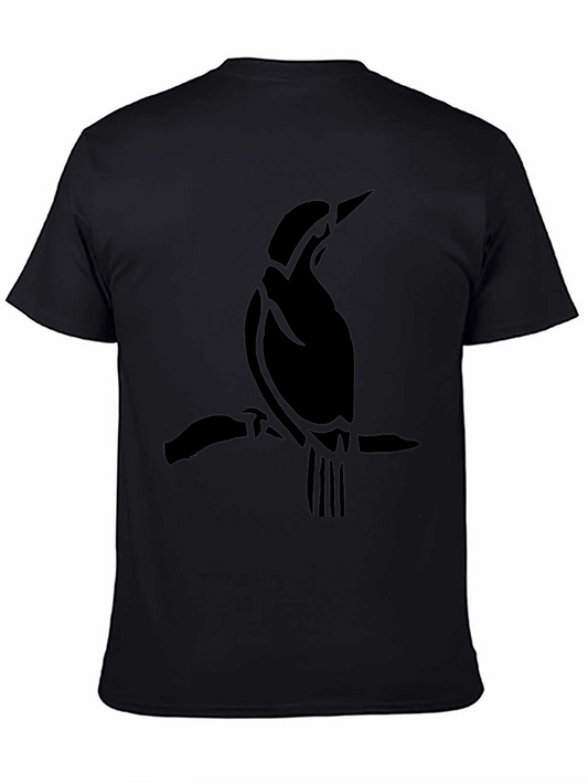 Bird Silhouette Tee - Classic Black Cotton T-Shirt