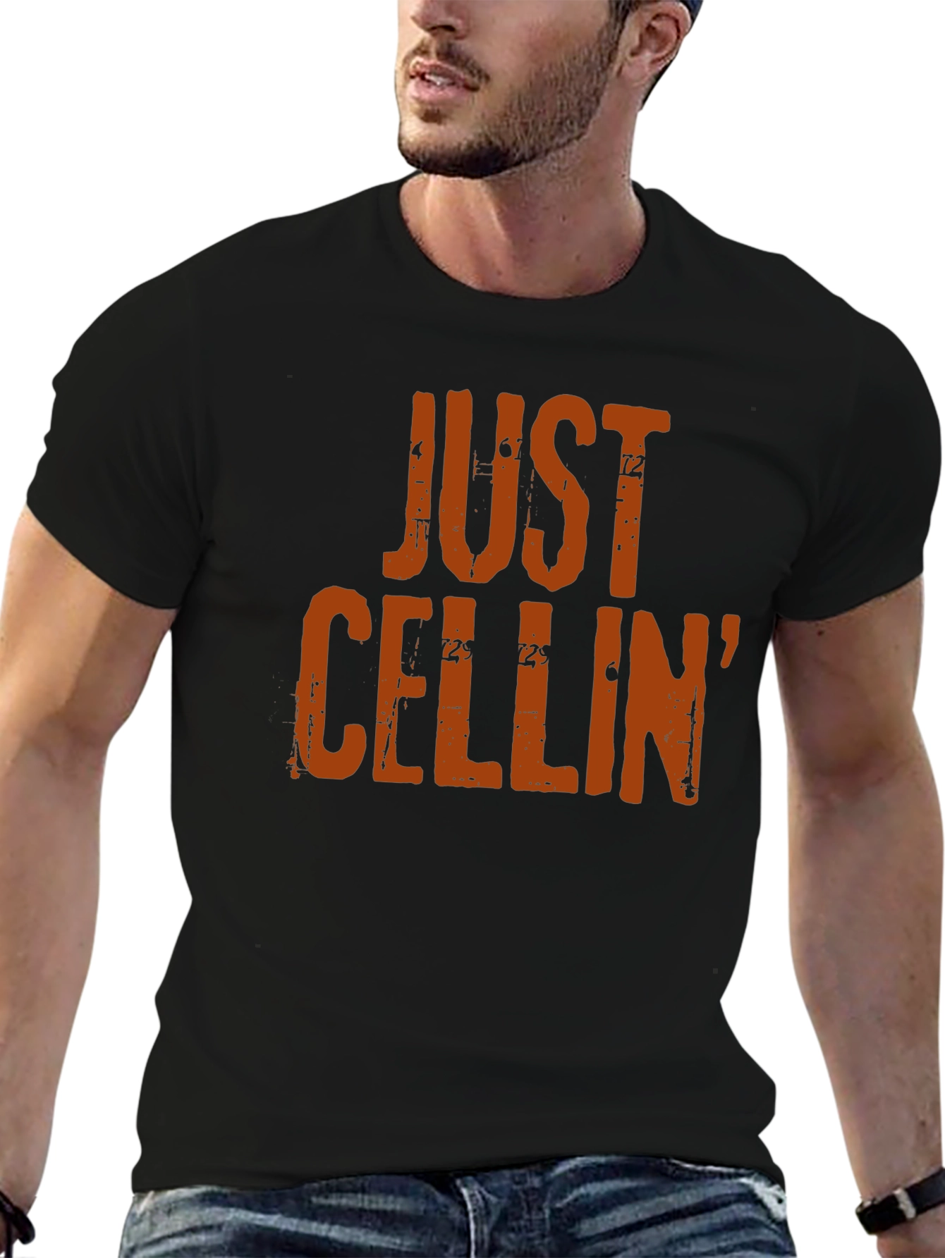 Just Cellin Black Graphic Tee