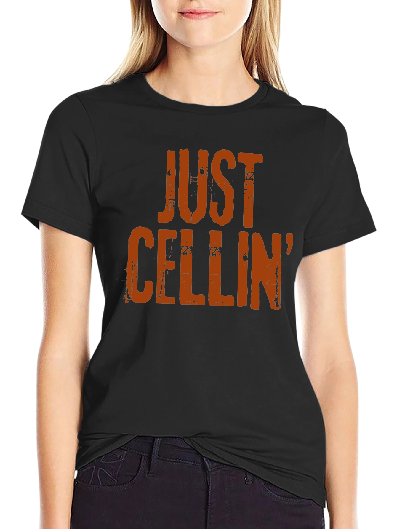 Just Cellin Black Graphic Tee