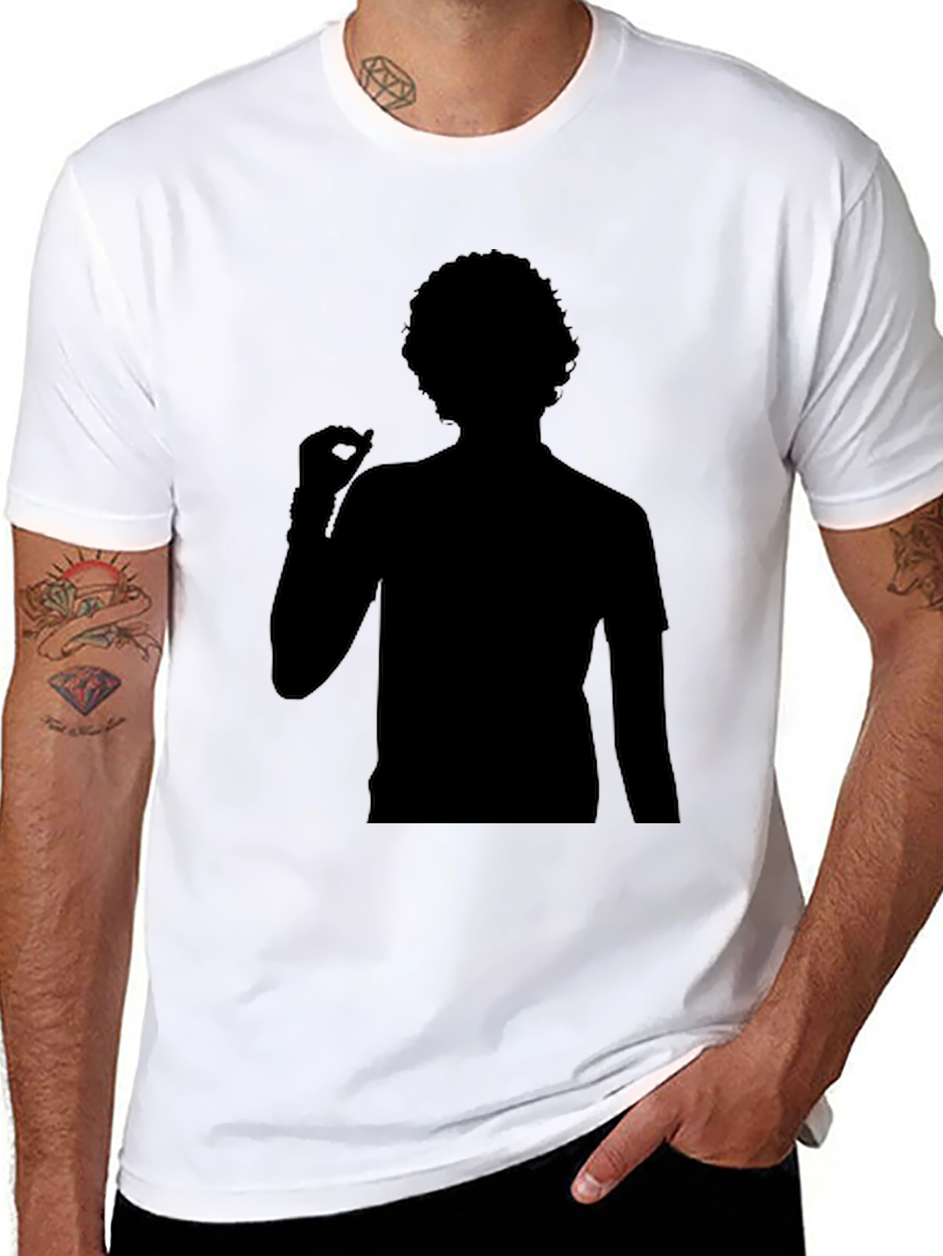 Silhouette Graphic Tee - Mens Black T-Shirt