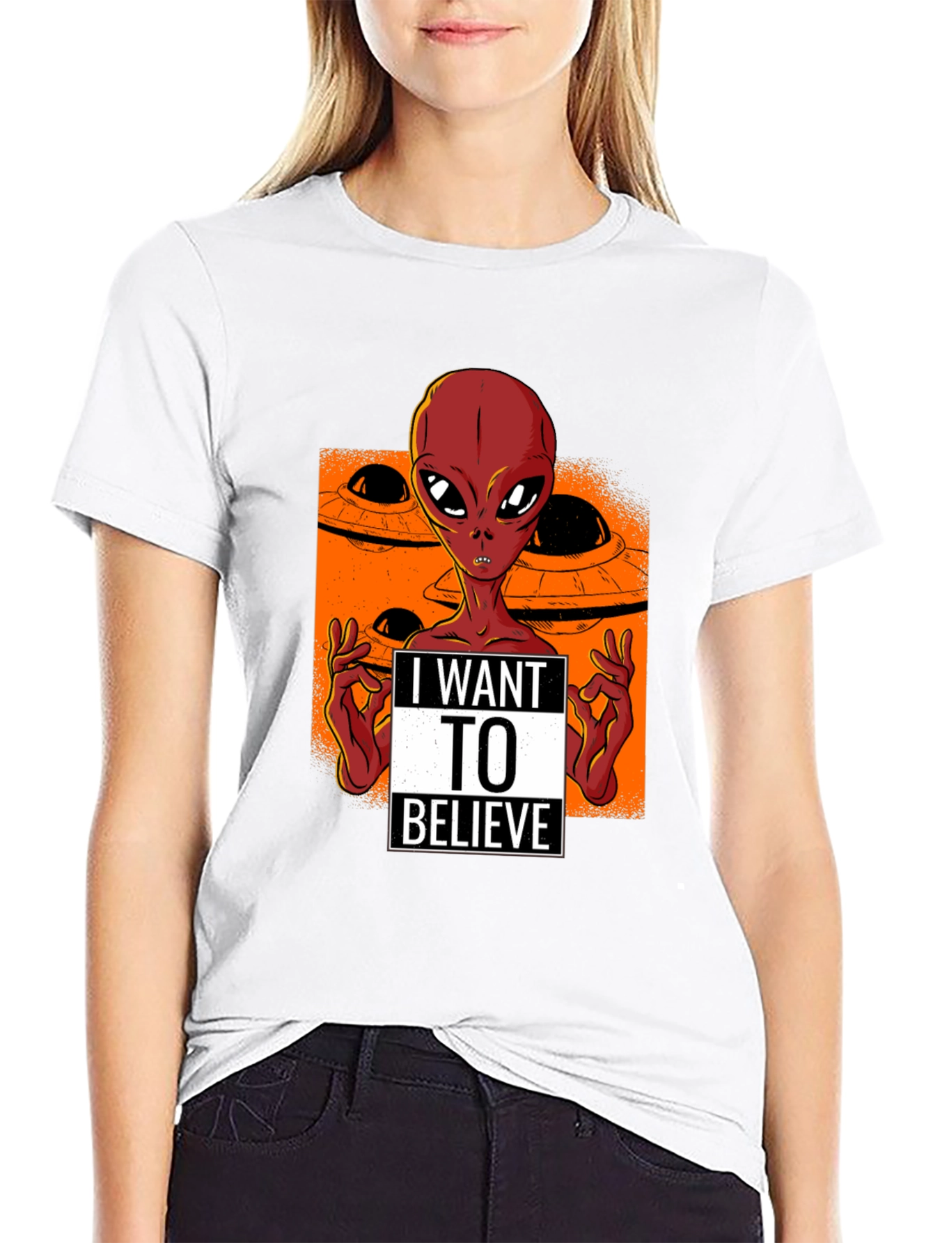 I Want to Believe Alien UFO T-Shirt