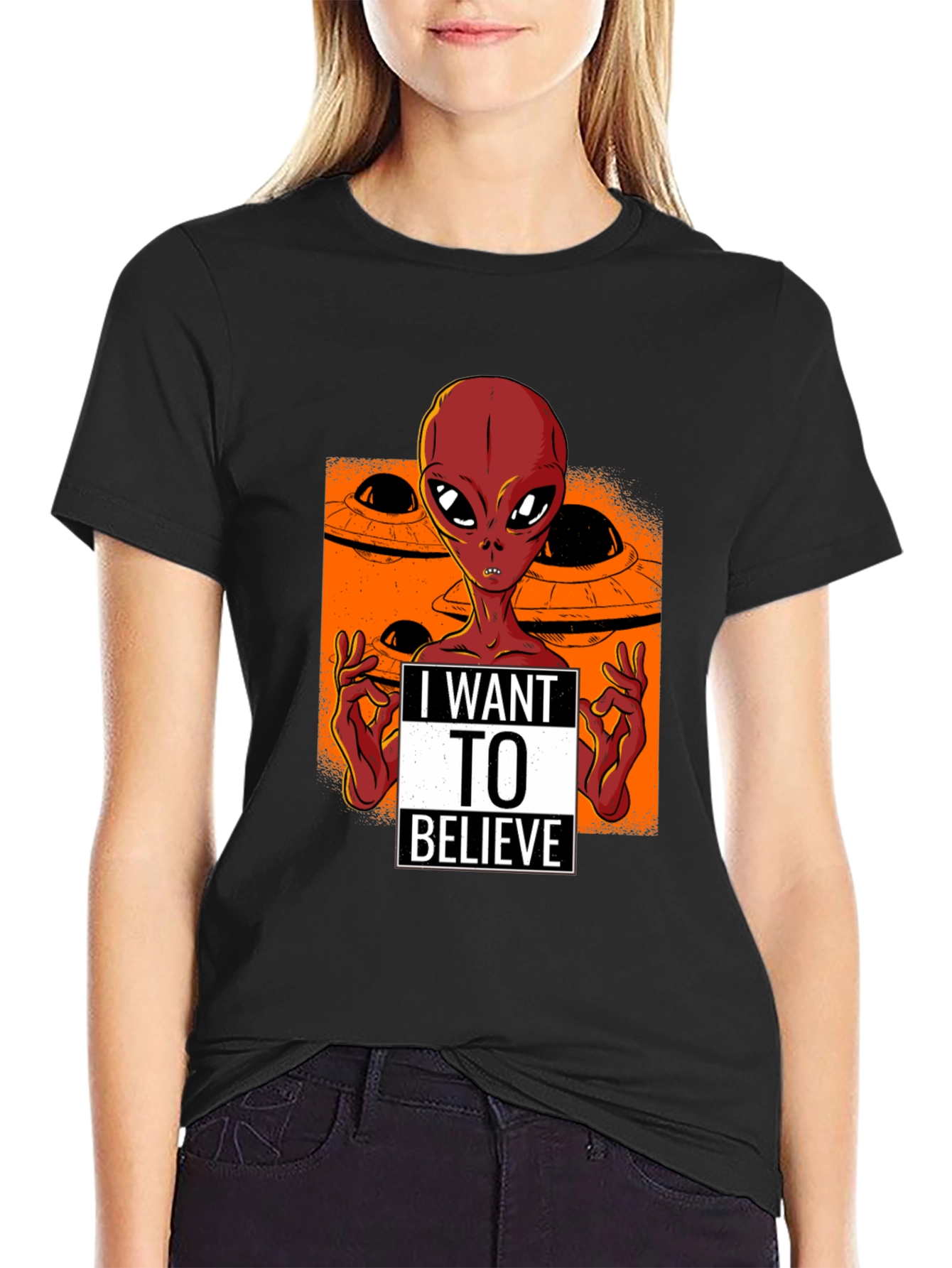 I Want to Believe Alien UFO T-Shirt