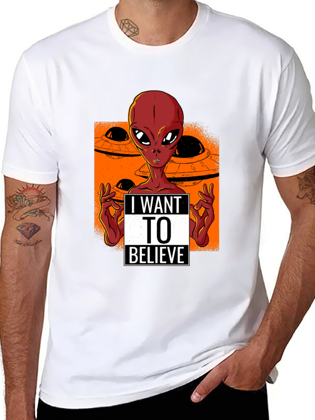 I Want to Believe Alien UFO T-Shirt