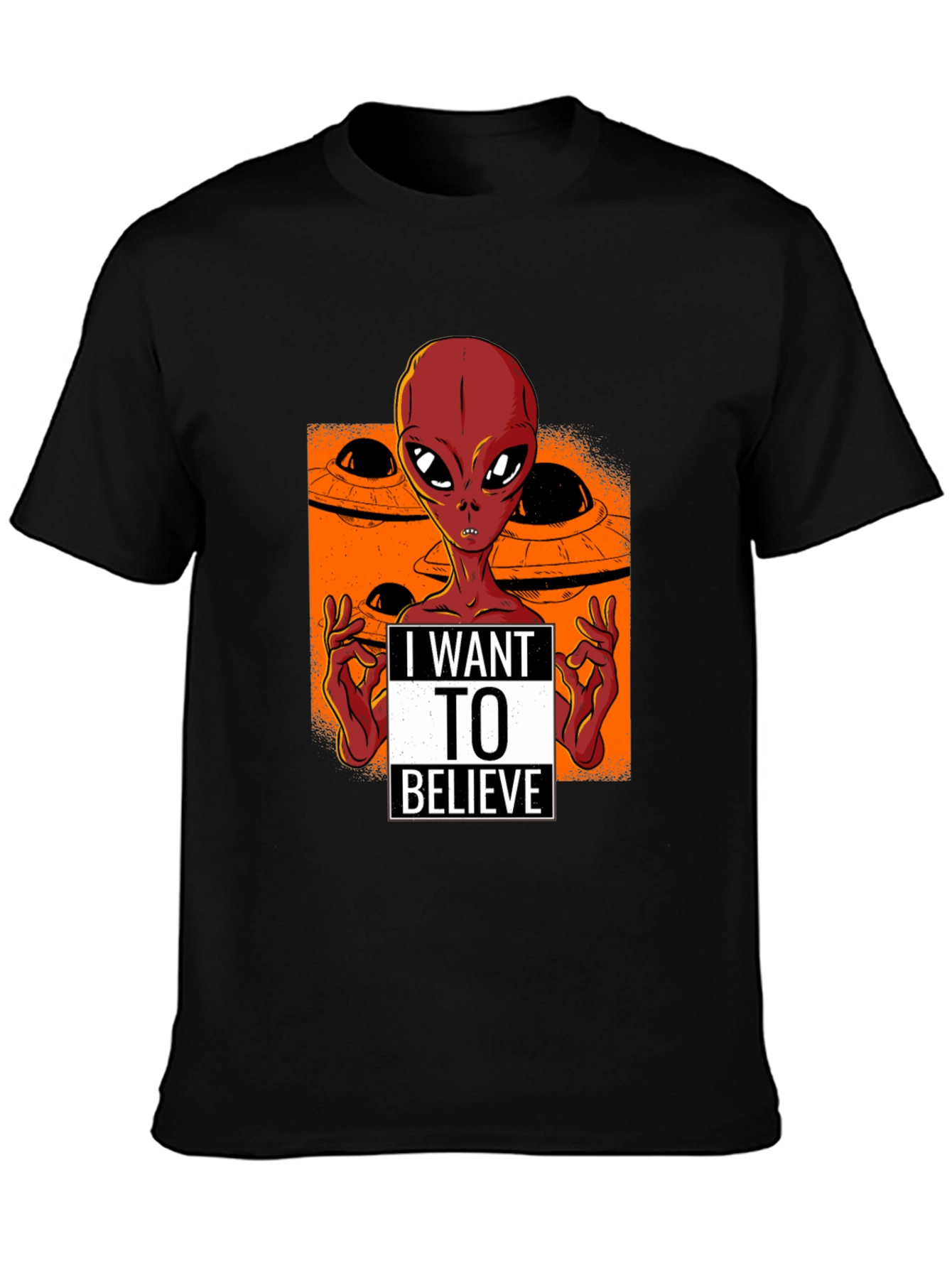I Want to Believe Alien UFO T-Shirt