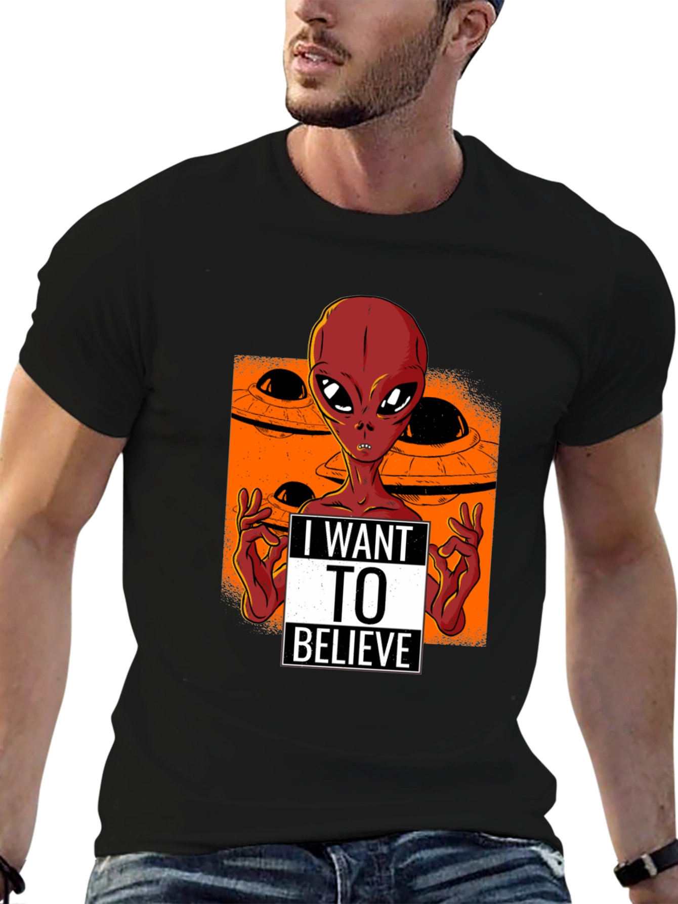 I Want to Believe Alien UFO T-Shirt