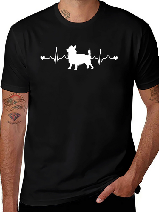 Dog Heartbeat T-Shirt - Black