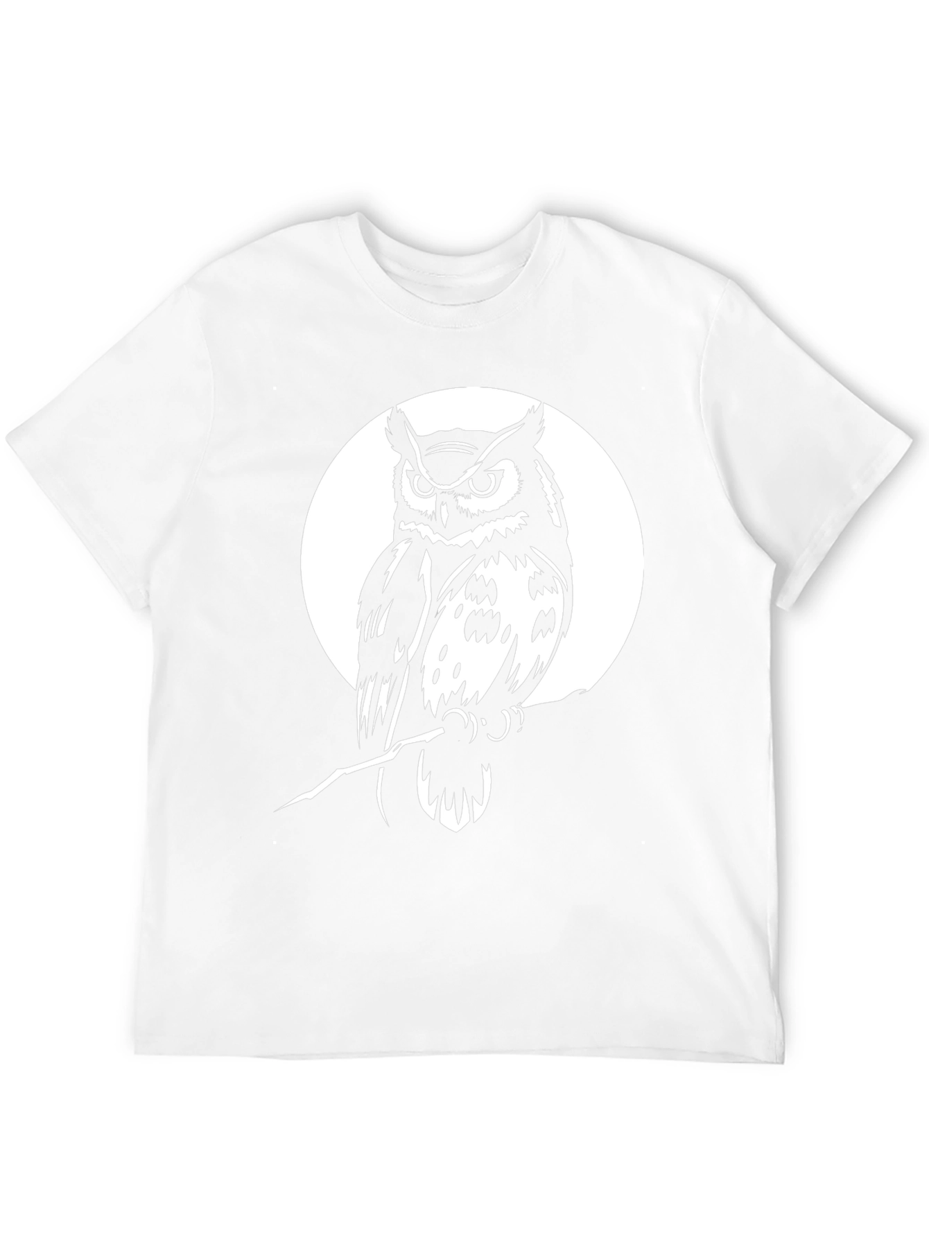 Owl Graphic Tee - Black Cotton Blend T-Shirt
