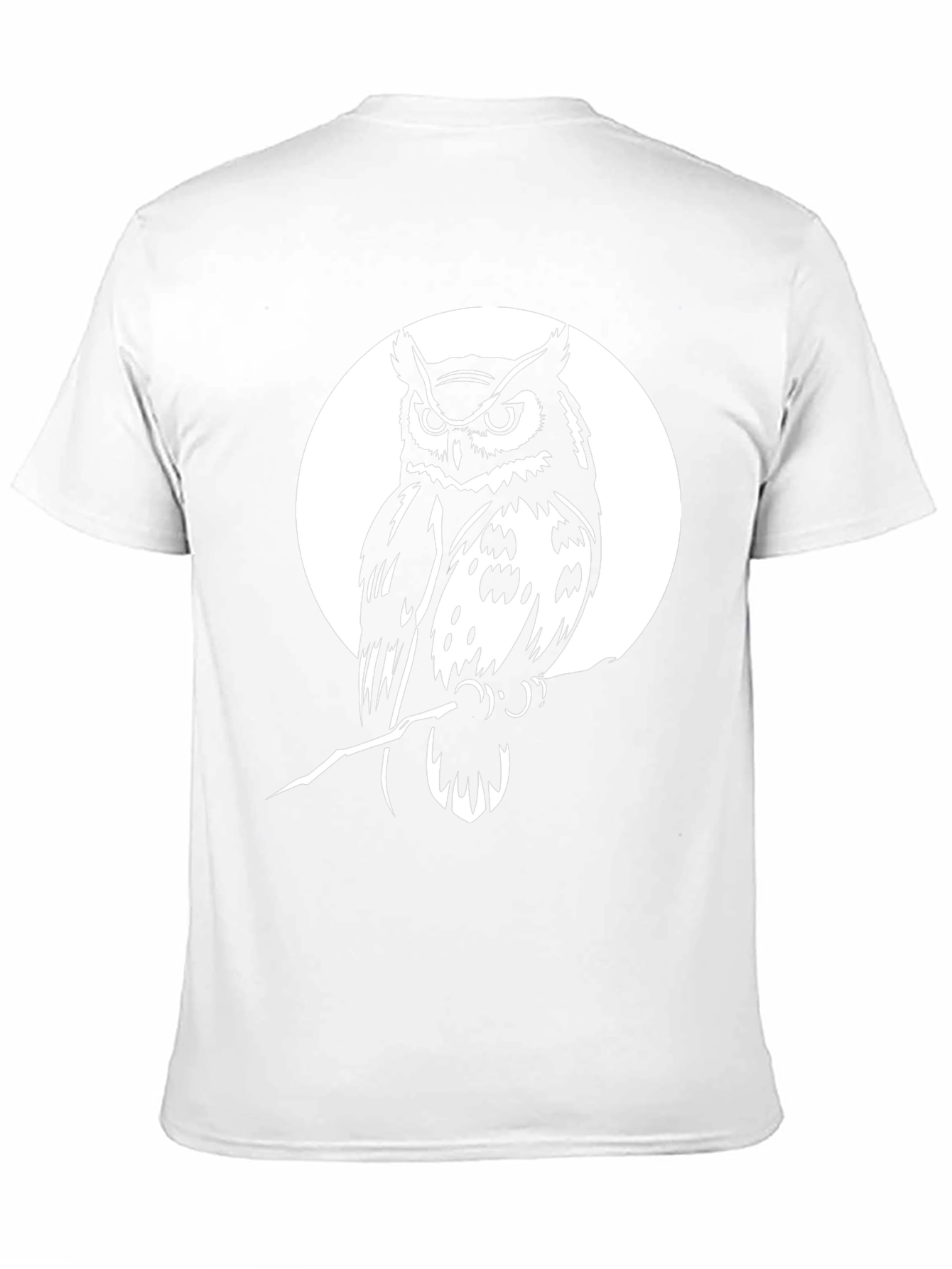 Owl Graphic Tee - Black Cotton Blend T-Shirt