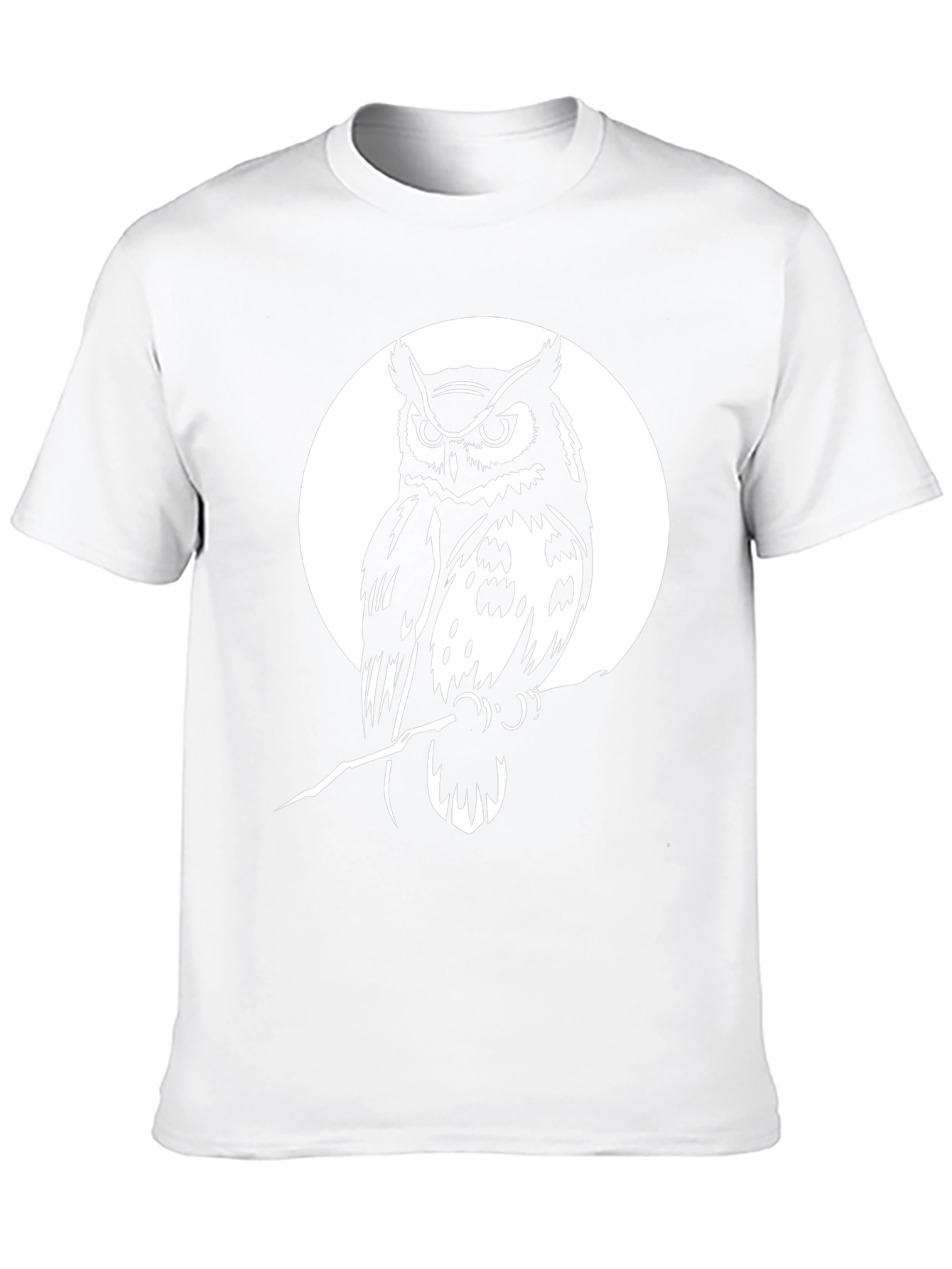 Owl Graphic Tee - Black Cotton Blend T-Shirt