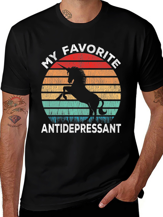 Unicorn Antidepressant Tee - Funny Graphic T-Shirt