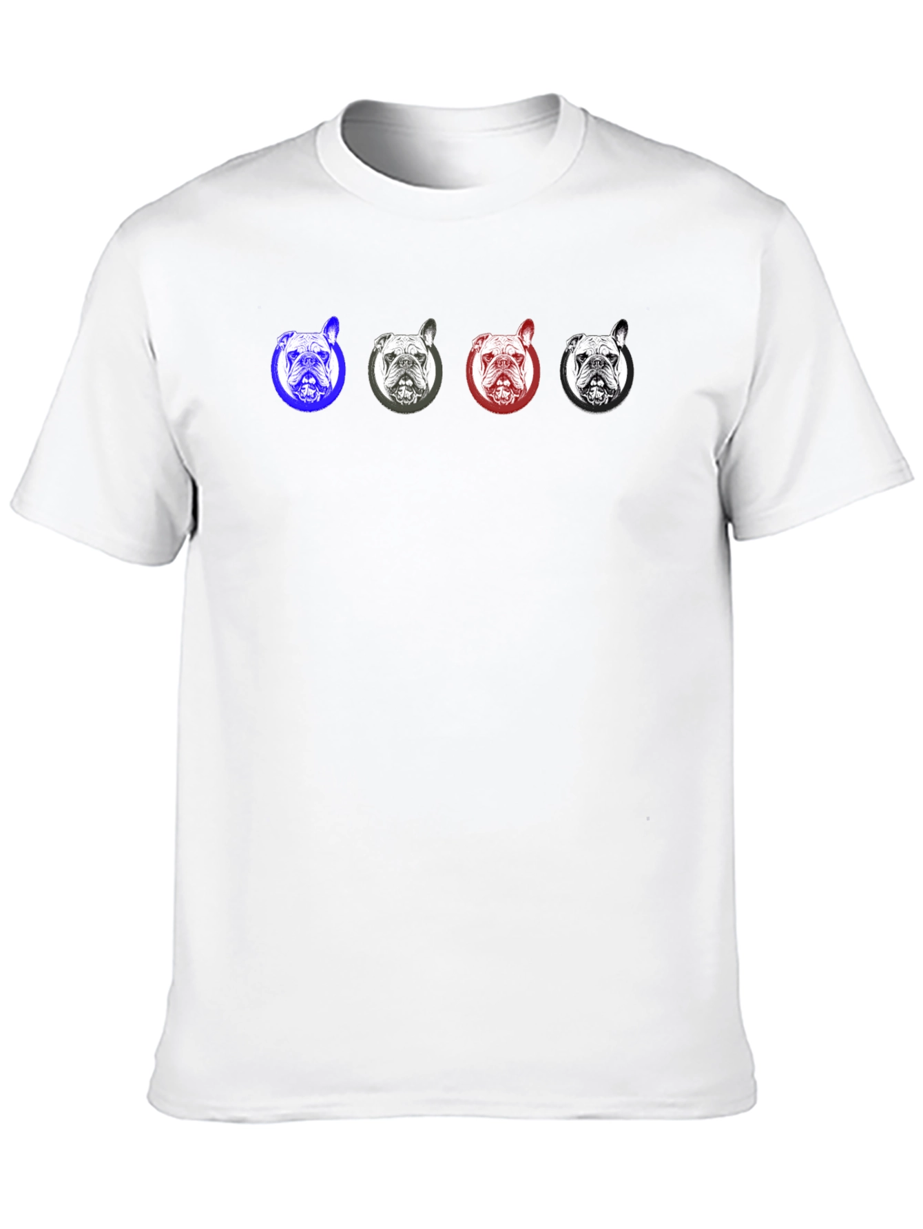 Bulldog Heads Graphic Tee - Classic Black T-Shirt